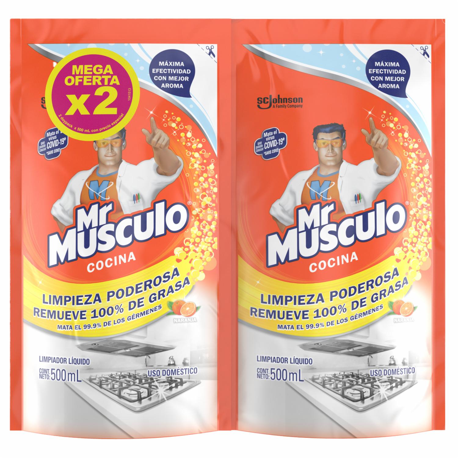 Desengrasante Total De Cocina Doy pack 2Do A Mitad De Precio MR.MUSCULO 2 X 500 Ml