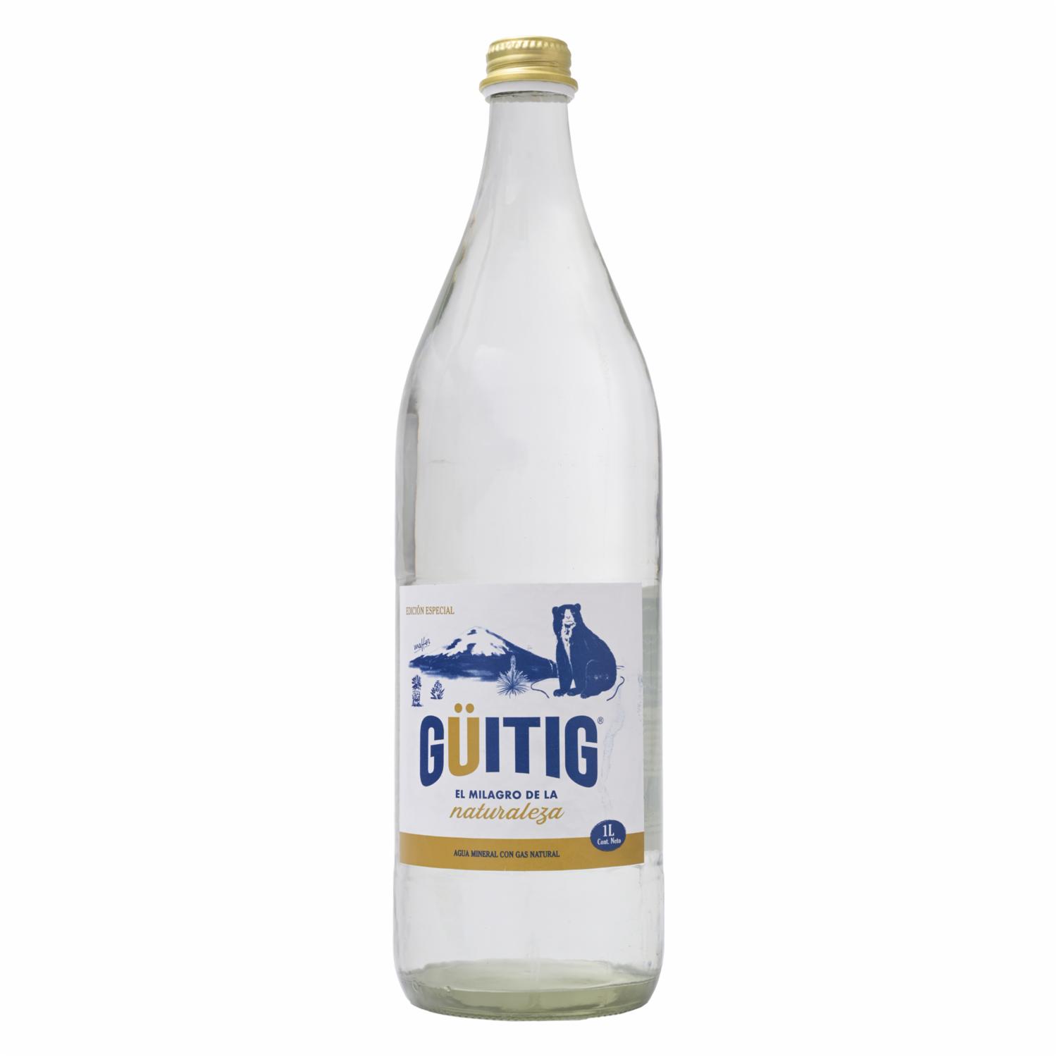 Agua Mineral Con Gas Retornable GÜITIG 1000 Ml