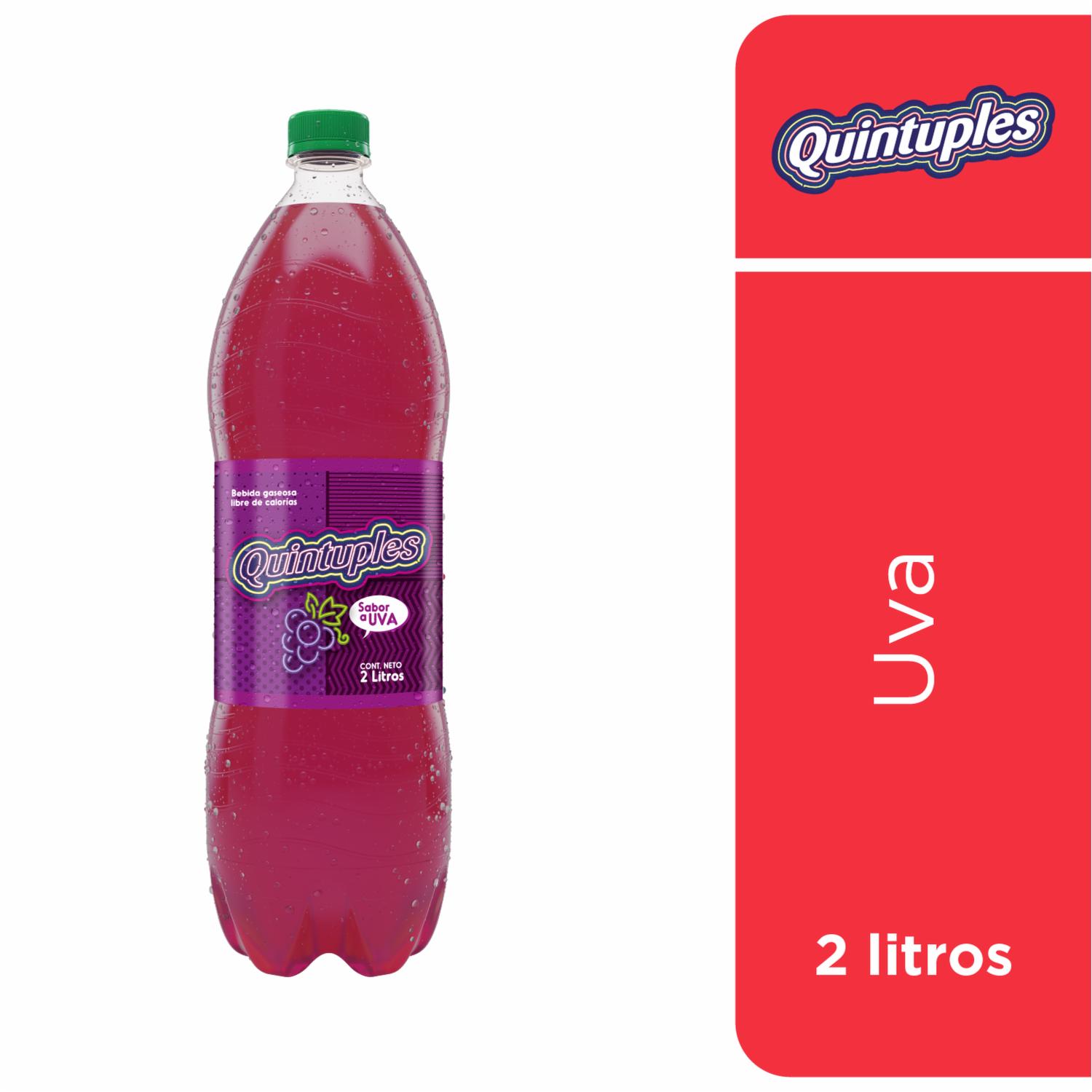 Bebida Gaseosa Sabor A Uva QUINTUPLES 2000 Ml