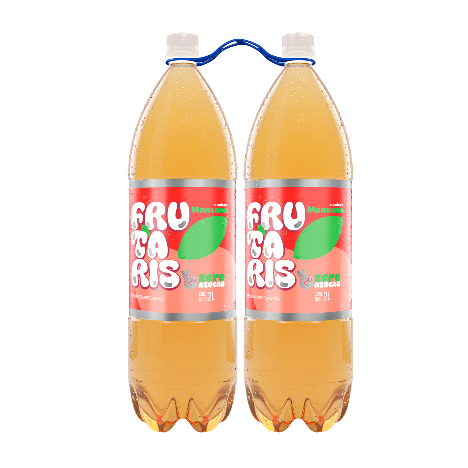Bebida Gaseosa Manzana Sin Azúcar FRUTARIS 2 X 1000 Ml