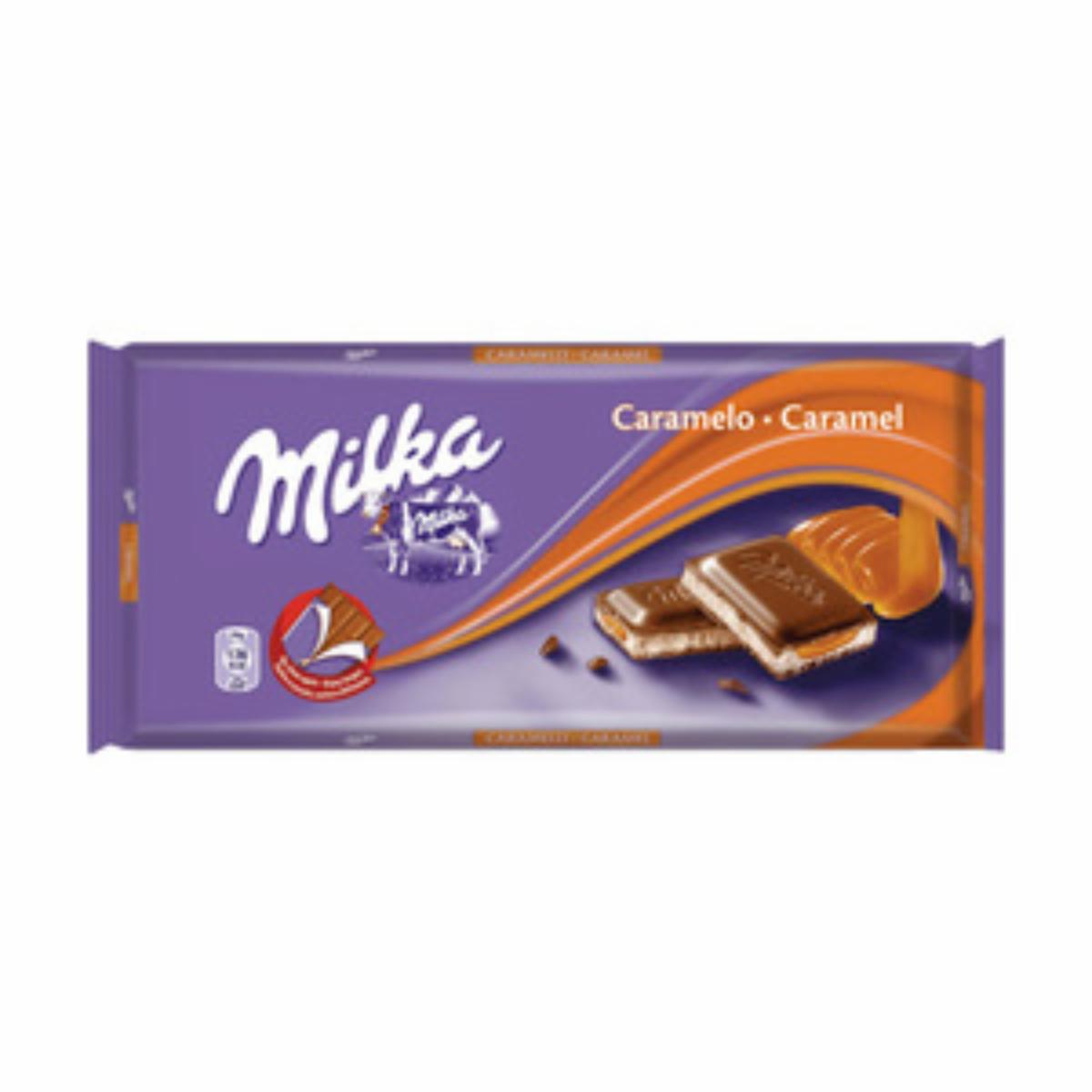 Chocolate Con Leche Relleno De Caramelo MILKA 100 G