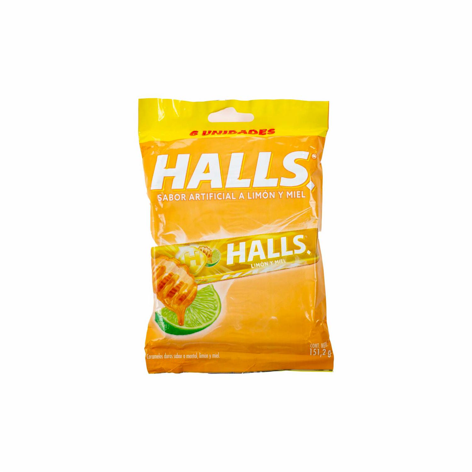 Caramelos Duros Mentol Limón Y Miel HALLS 151,20g