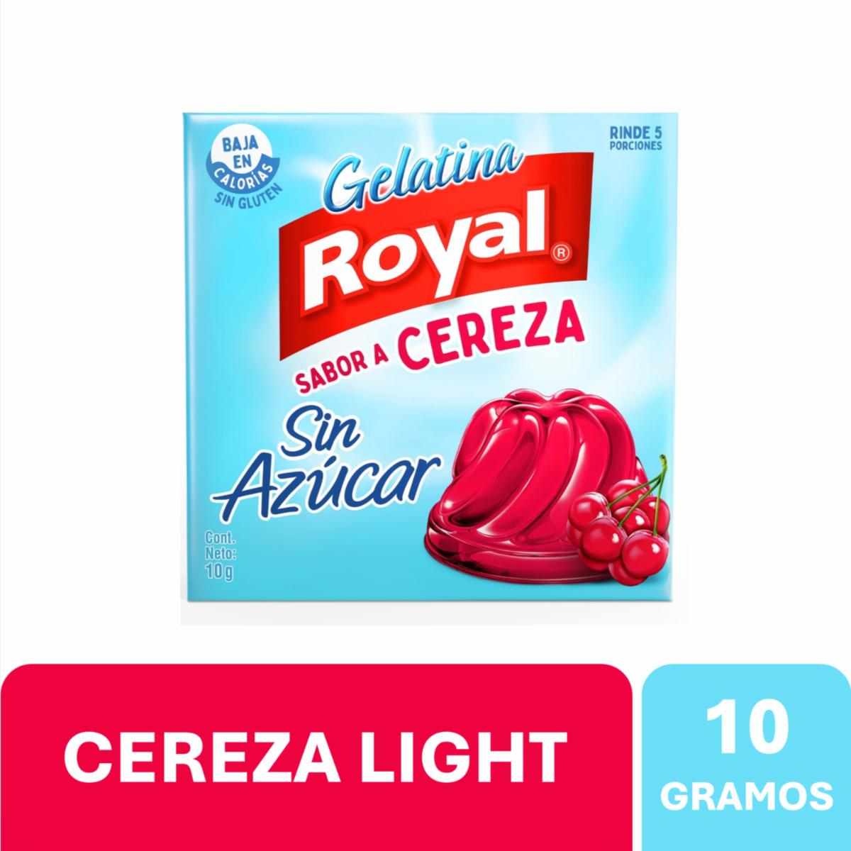 Gelatina Light Sabor Cereza ROYAL 10 G