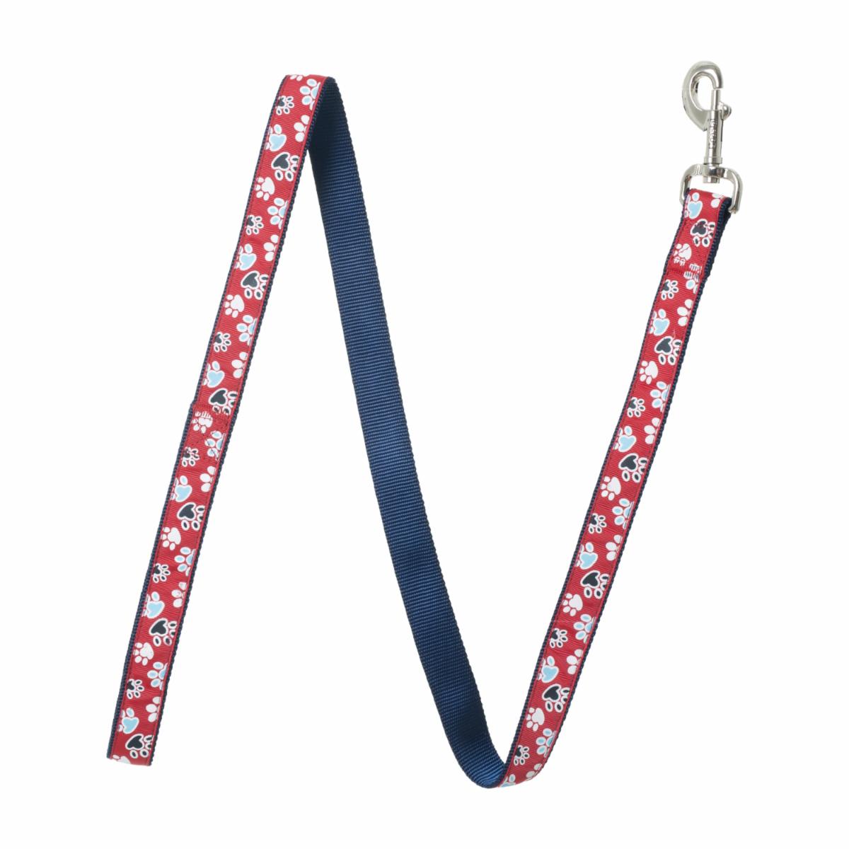 Correa Lazo Huellas Rojas RIBBON 1″ X 04