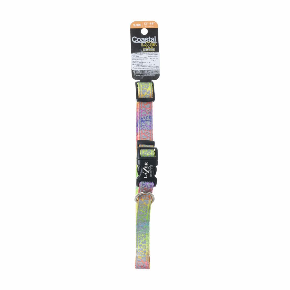 Collar Estampado Corazon Arco Iris Grande COASTAL LAZER 5/8″X12″-18″