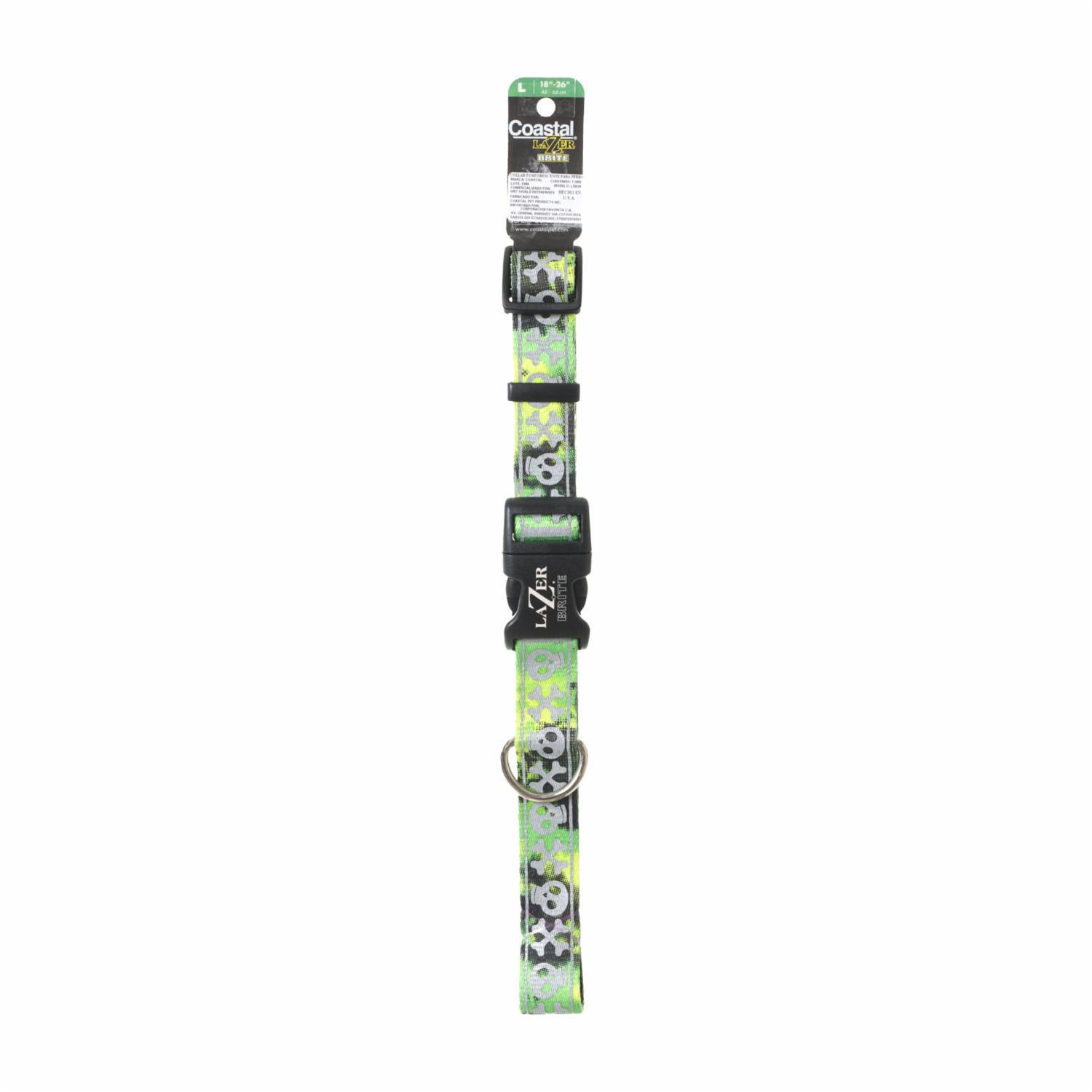 Collar Estampado Lima Calabera Grande COASTAL LAZER 1″X18″-26″