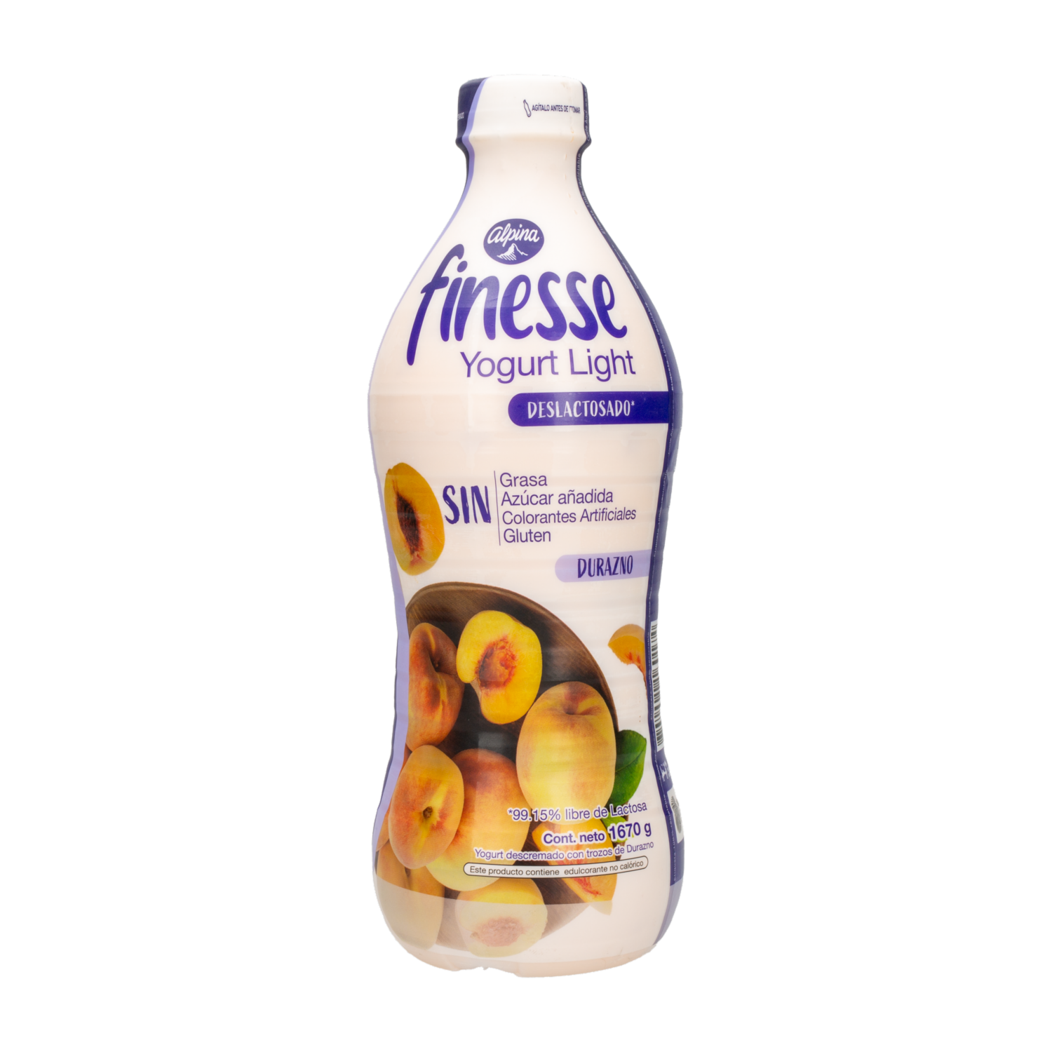 Yogurt Deslactosado Durazno FINESSE 1670 G