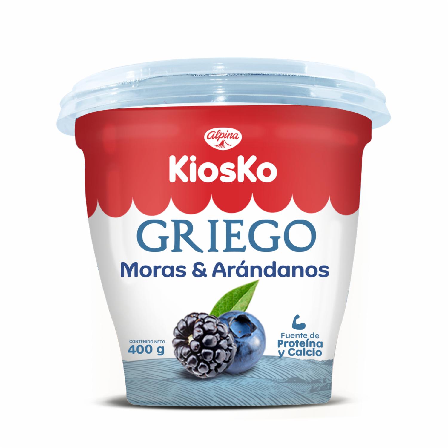 Yogurt Griego Mora y Arándanos KIOSKO 400 G