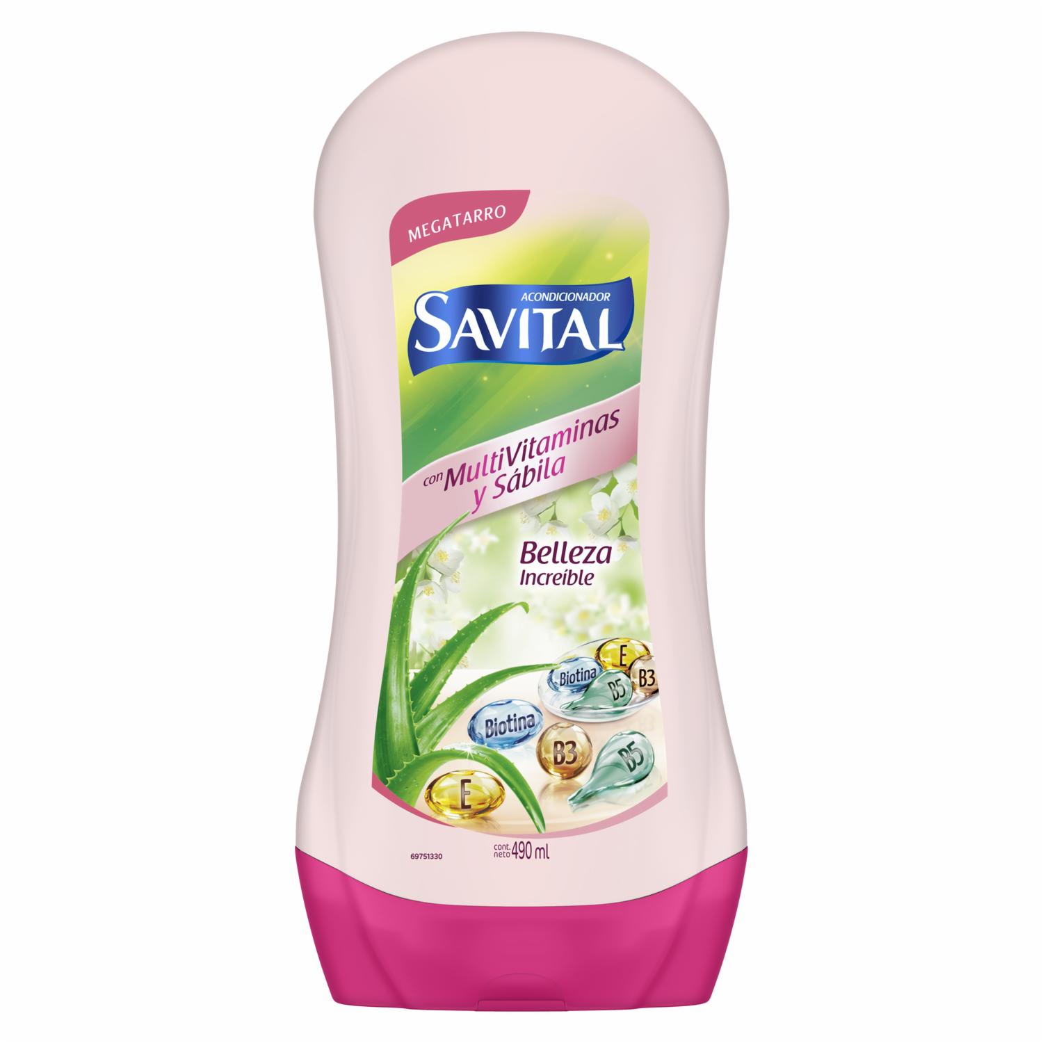 Acondicionador De Cabello Multivitaminas SAVITAL 490 Ml