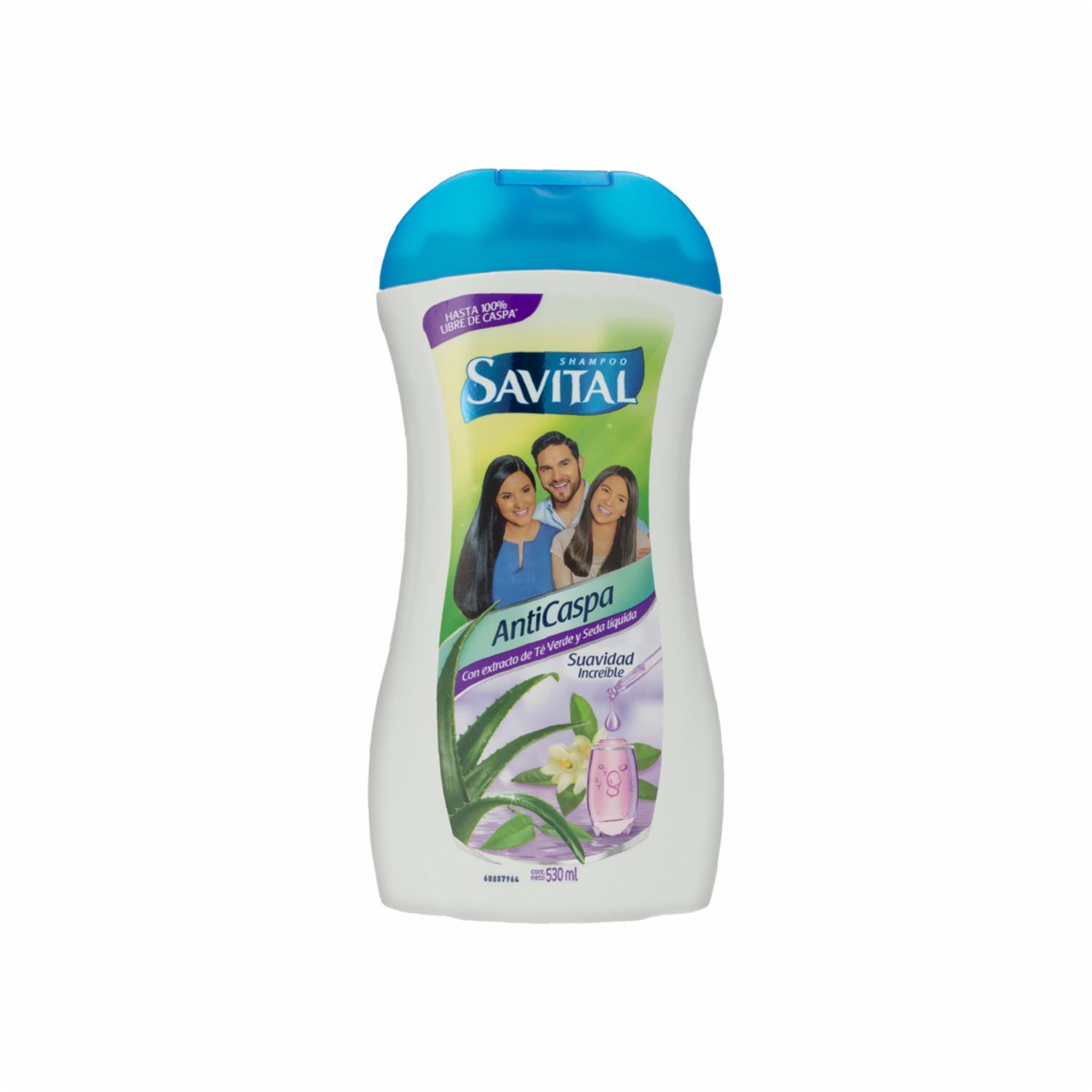 Shampoo De Cabello Anticaspa Con Te Y Seda SAVITAL 530 Ml
