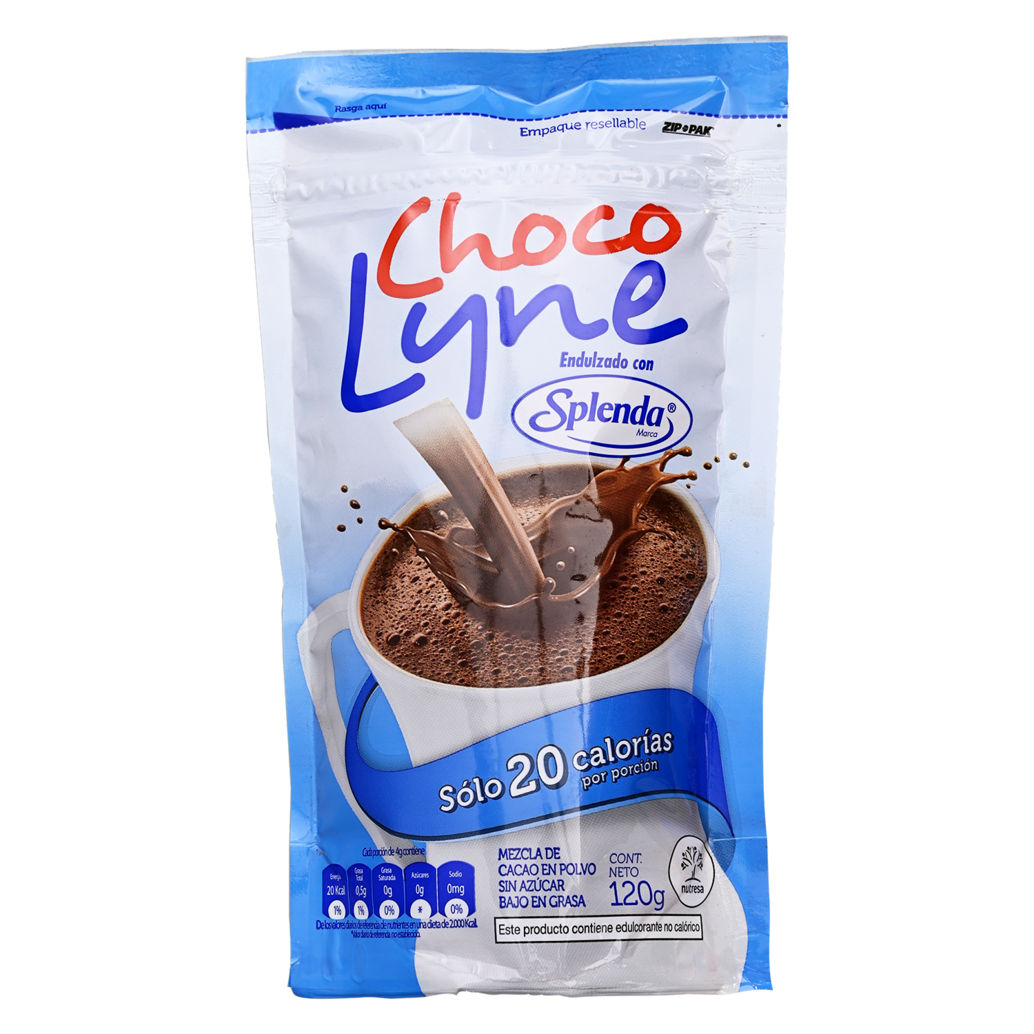 Chocolate En Polvo Sin Azúcar CHOCOLYNE 120 G
