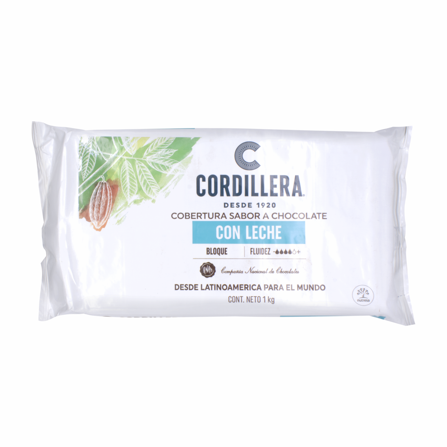 Cobertura Sabor A Chocolate Con Leche En Bloque CORDILLERA 4 Kg