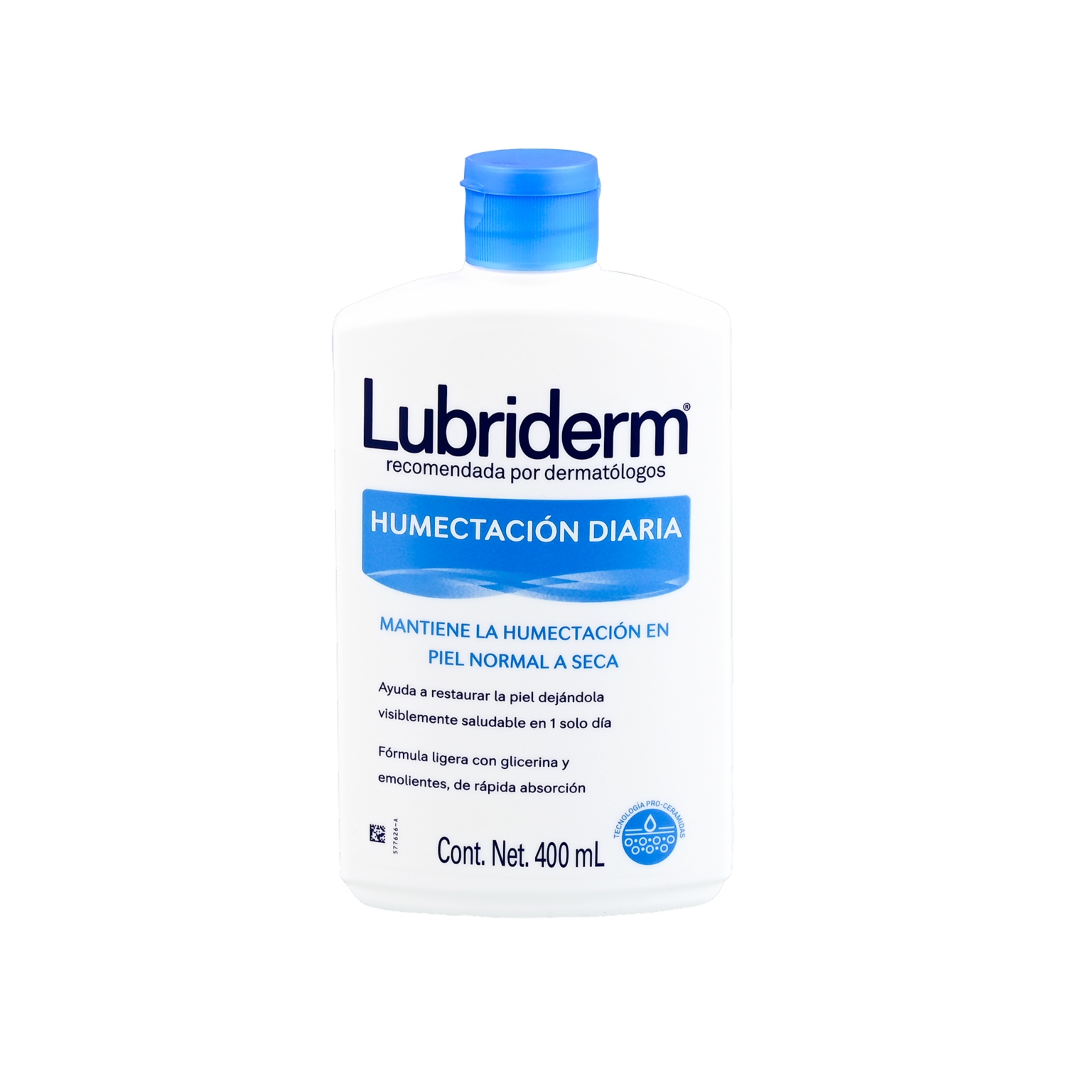Crema Corporal Humectación Diaria Para Piel Normal A Seca LUBRIDERM 400 Ml