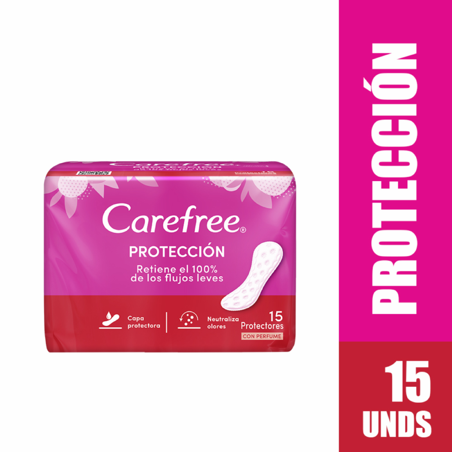 Protectores Diarios Protección Desodorante CAREFREE 15 U
