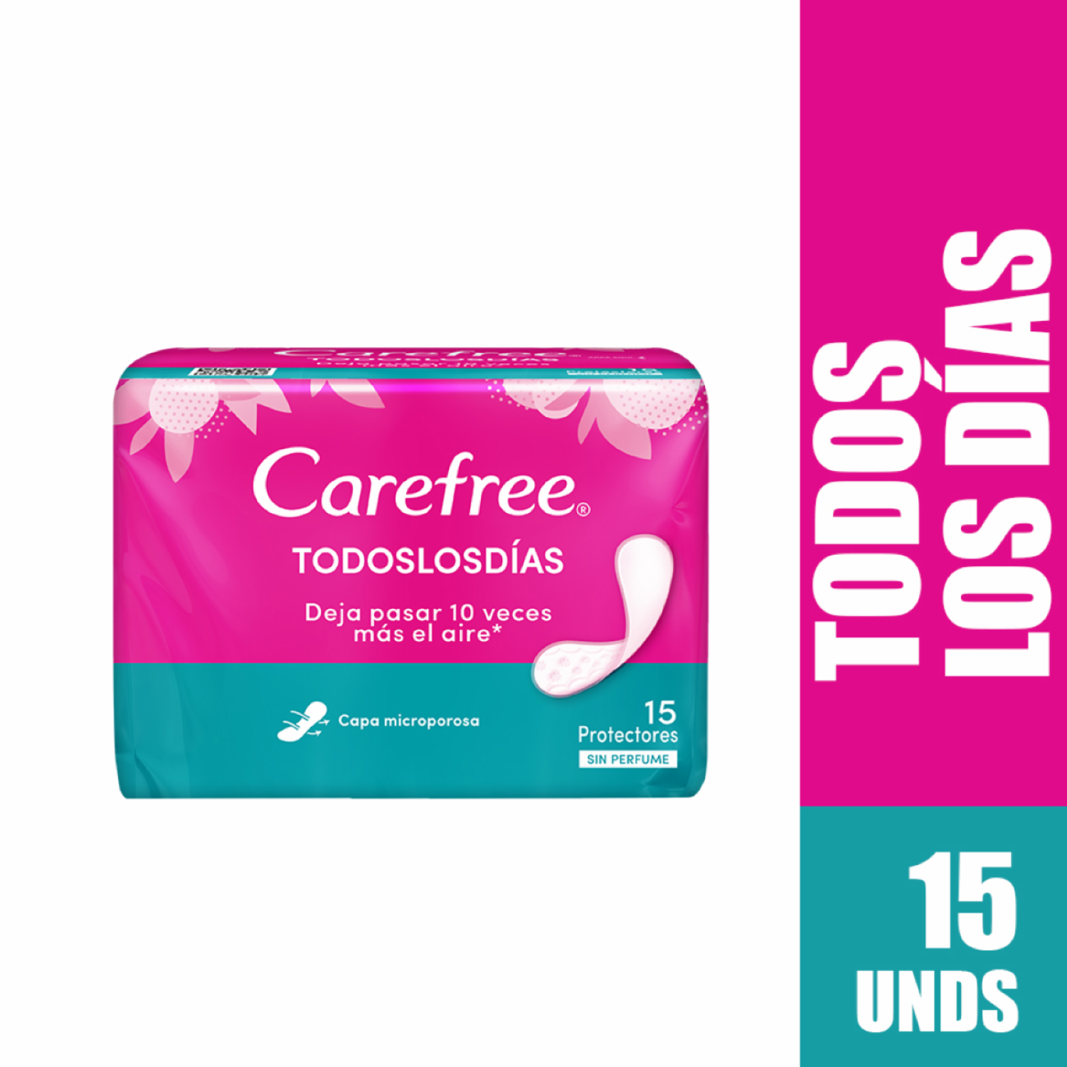 Protectores Diarios Todos Los Días Con Perfume CAREFREE 15 U
