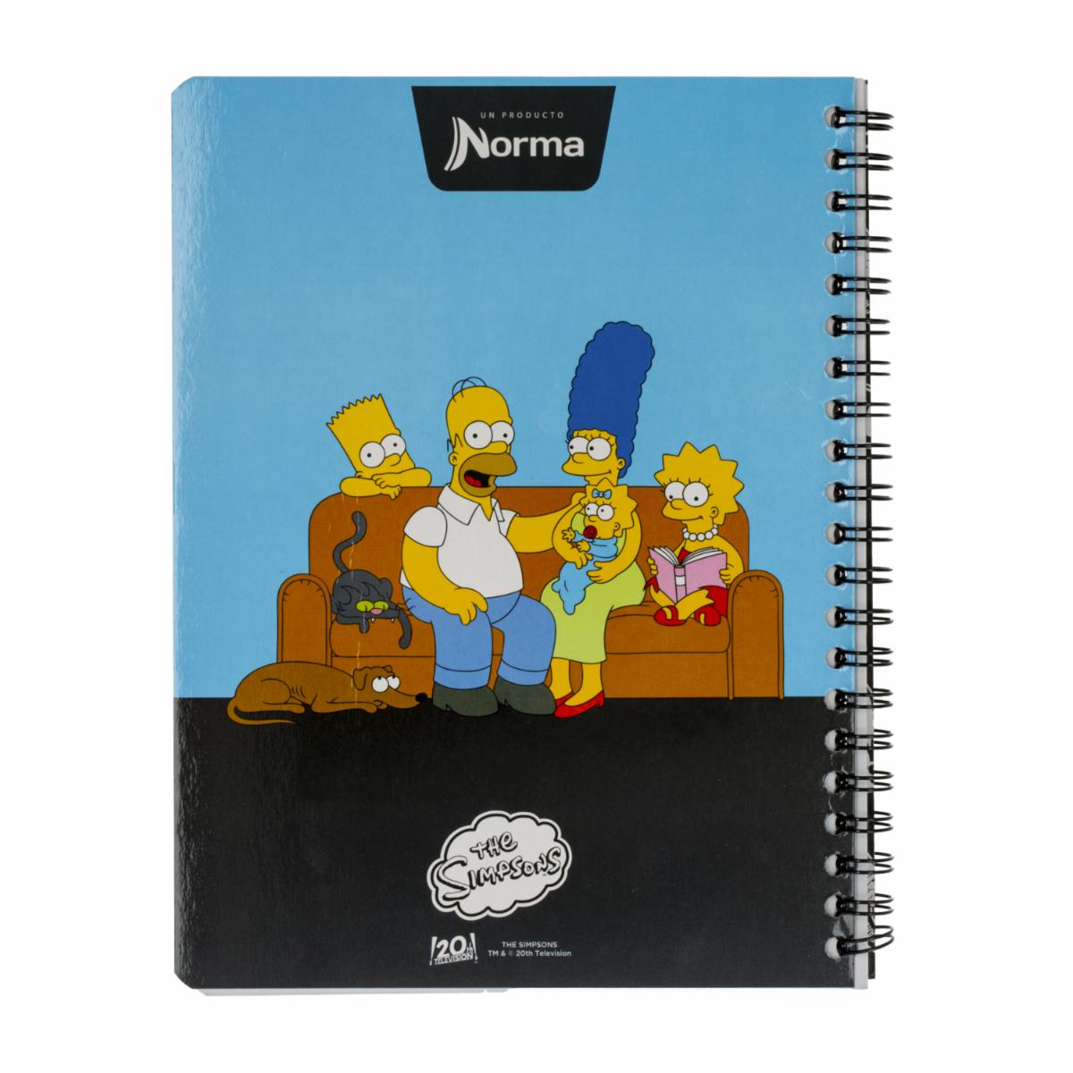 Cuaderno Universitario Los Simpsons 105 Tapa Flexible 1 Línea NORMA 100 Hojas