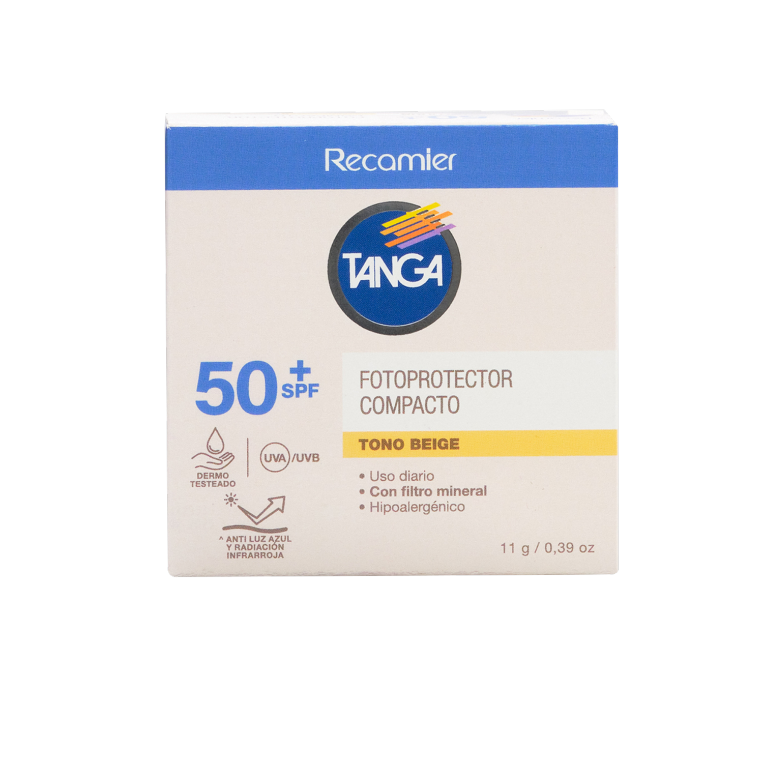 Protector Solar Compac Beige SPF 50 TANGA 11 G