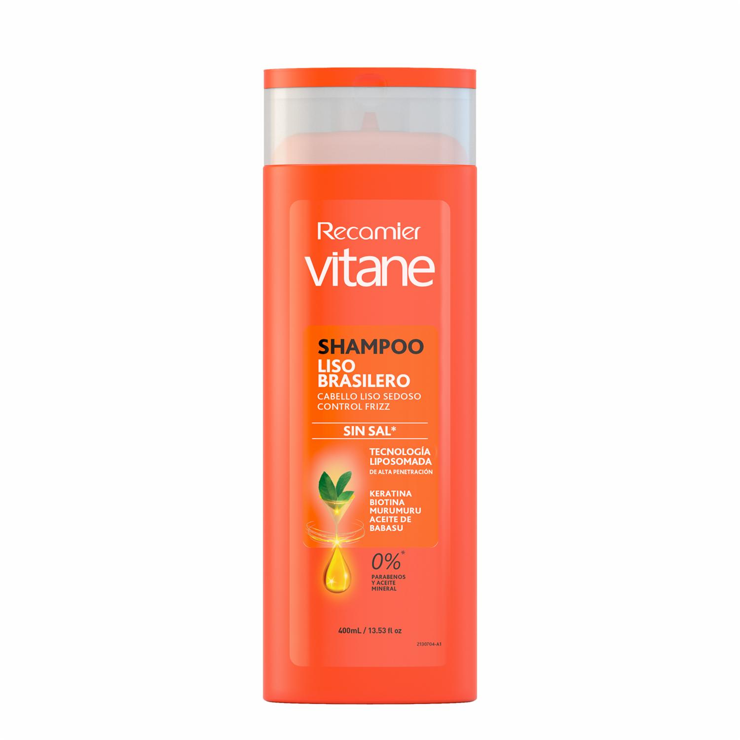 Shampoo De Cabello Liso Brasilero. VITANE 400 Ml