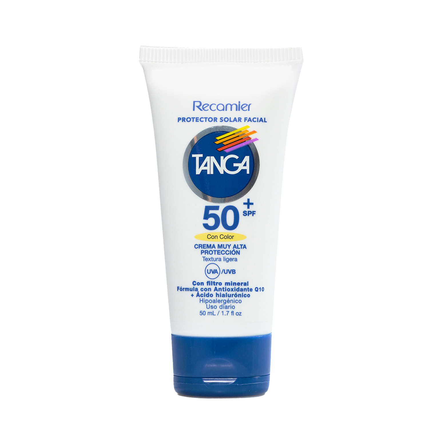 Protector Solar Facial Con Color Spf 50+ TANGA 5o Ml
