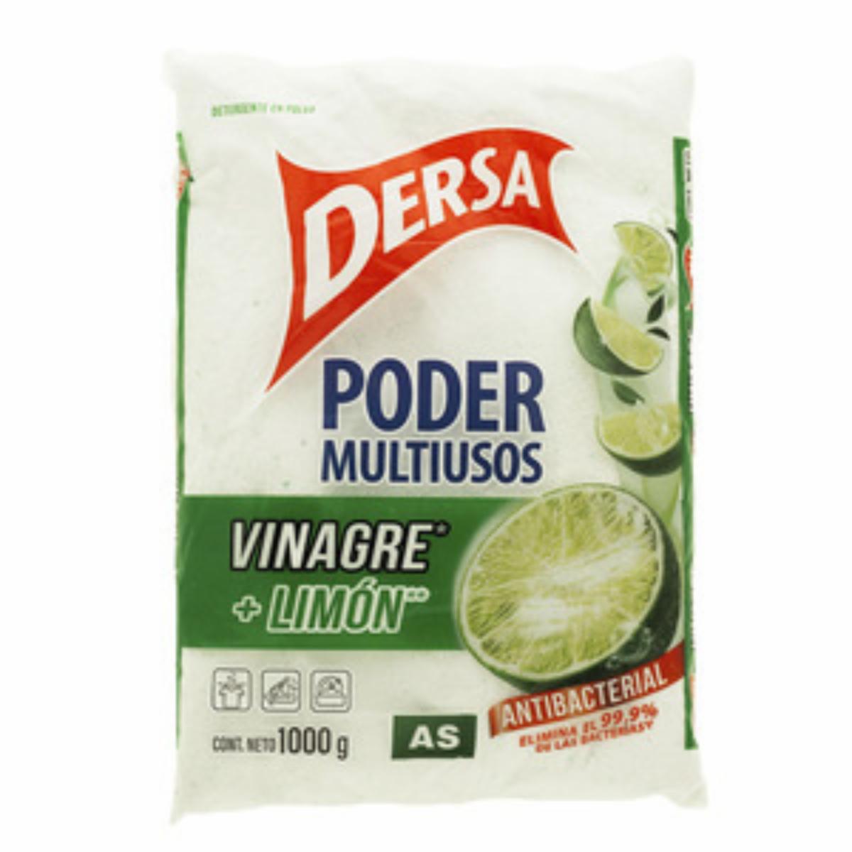 Detergente En Polvo Vinagre Limón Antibacterial DERSA 1000 g