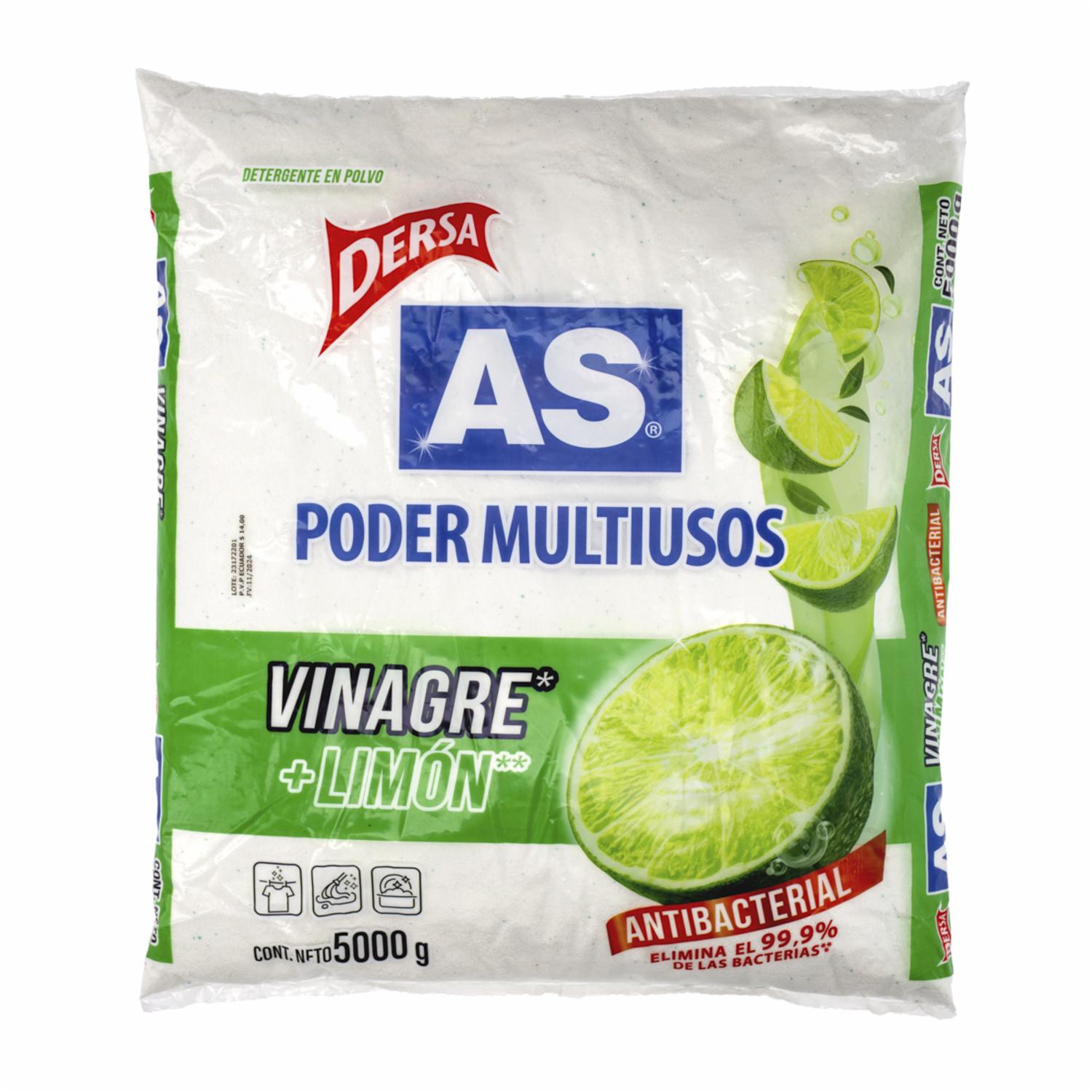 Detergente En Polvo AS Limón DERSA 5000 G