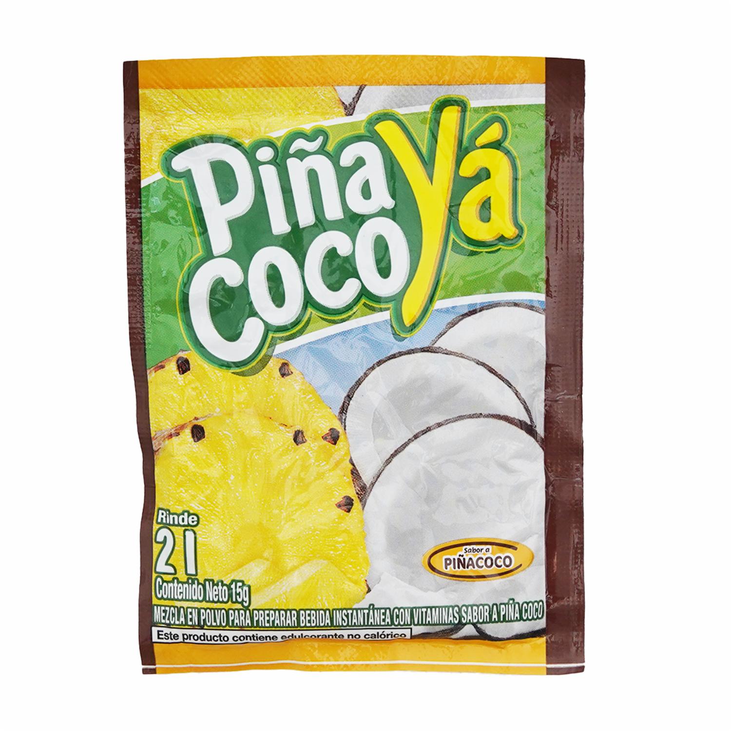 Jugo Concentrado En Polvo Sabor A Piña Coco YA 15 G