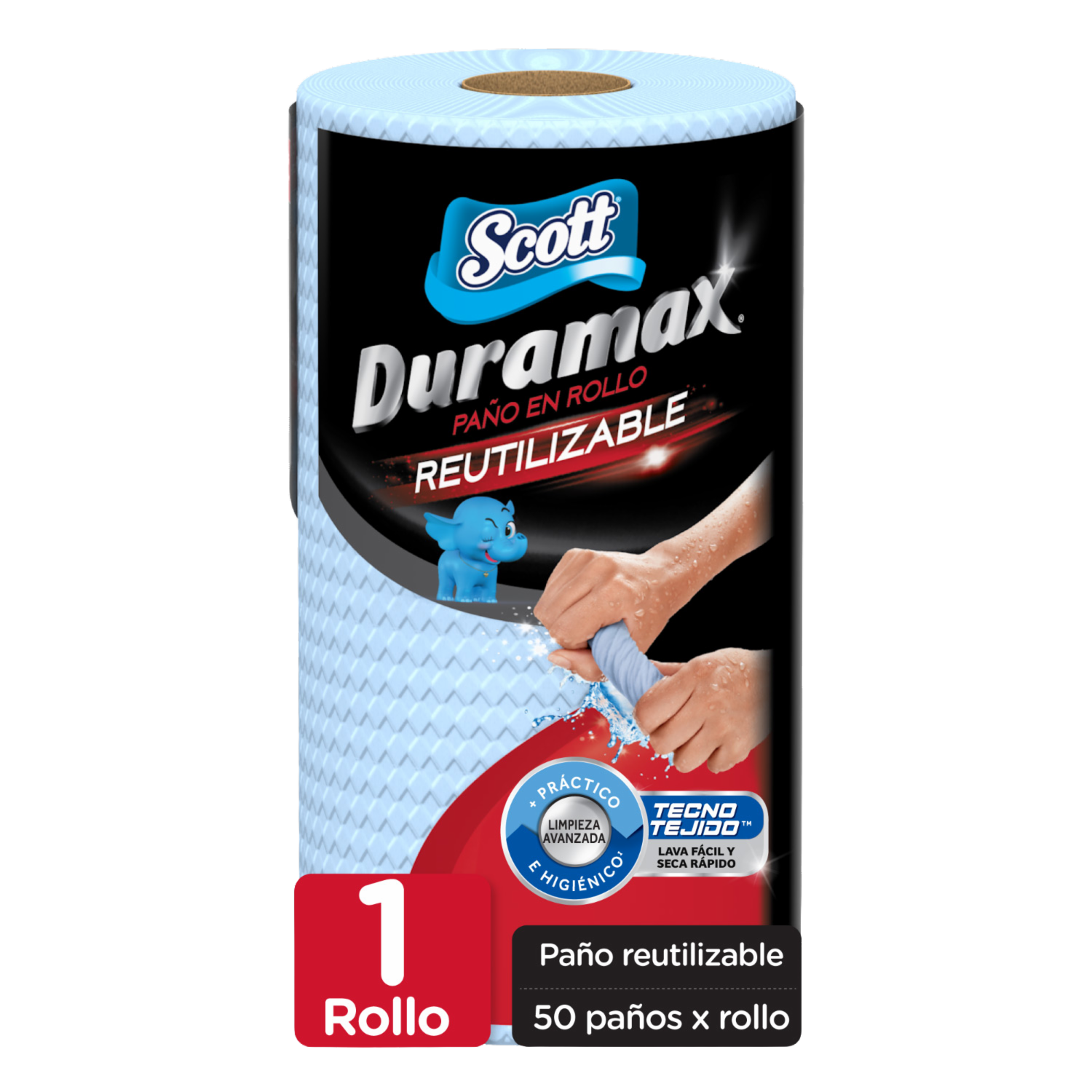 Paño Reutilizable Duramax Azul 50 hojas SCOTT 1 Rollo