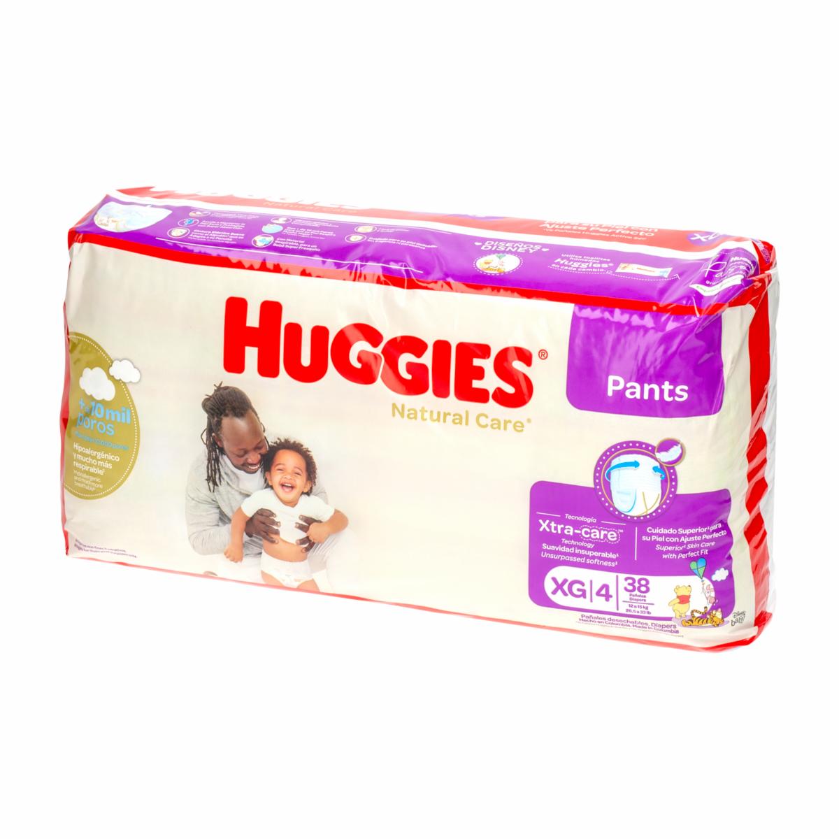 Pañales Desechables Natural Care XG Etapa 4 HUGGIES X 38 Uds