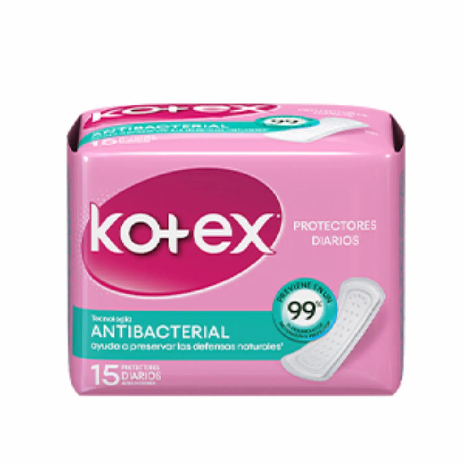Protectores Diarios Antibacterial KOTEX X 15 Uds