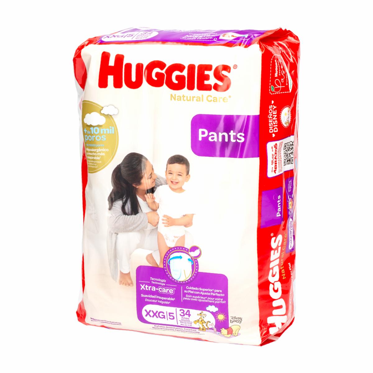 Pañales Desechables Natural Care XXG Etapa 5 HUGGIES X 34 Uds