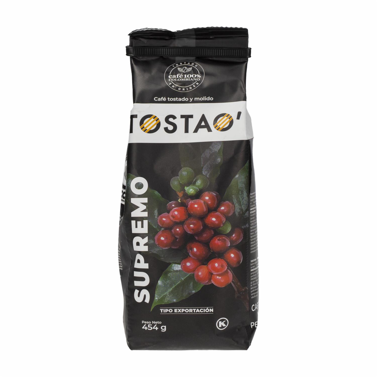Café Molido Supremo TOSTAO 454 G