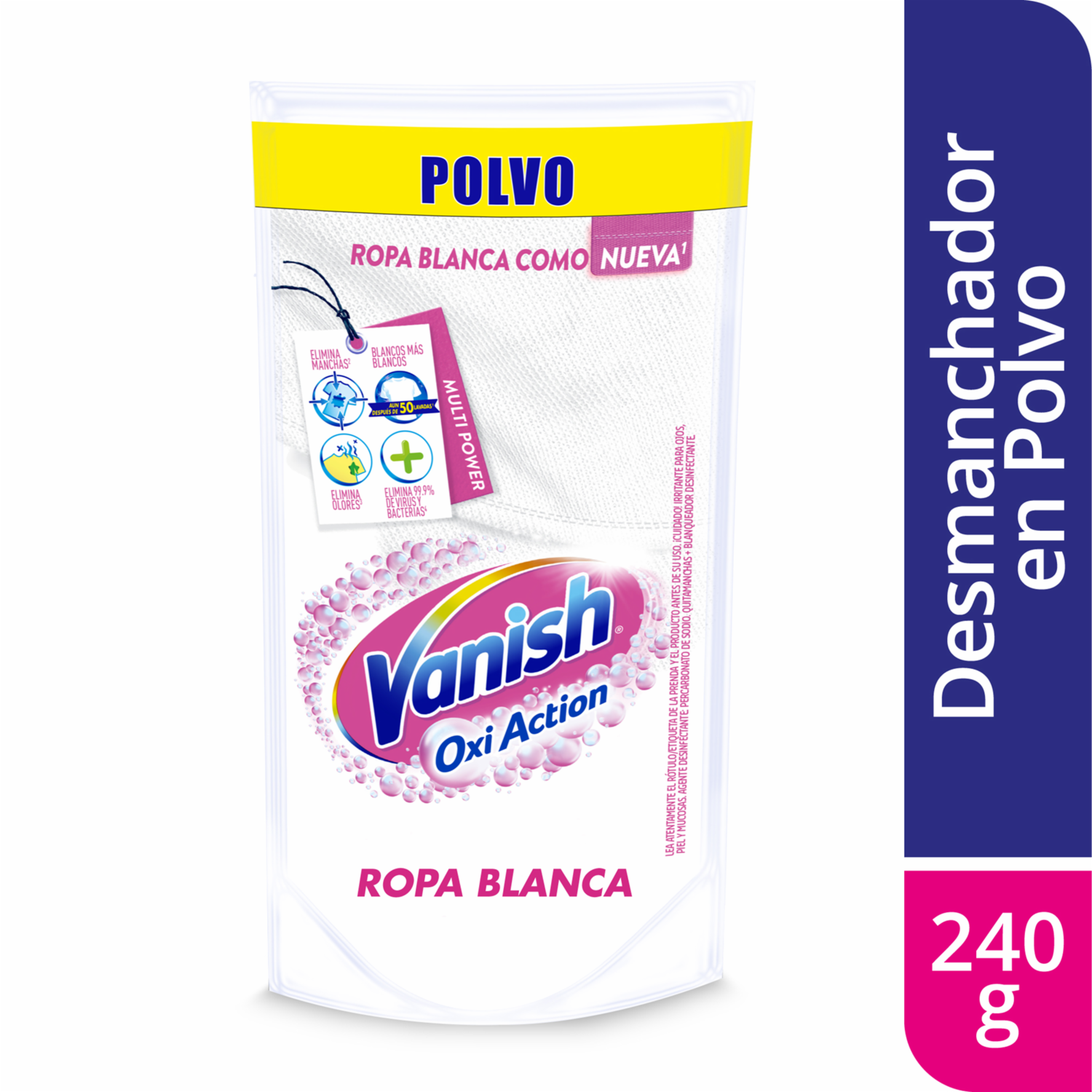Quitamanchas Polvo Blanco Doy Pack VANISH 240 G