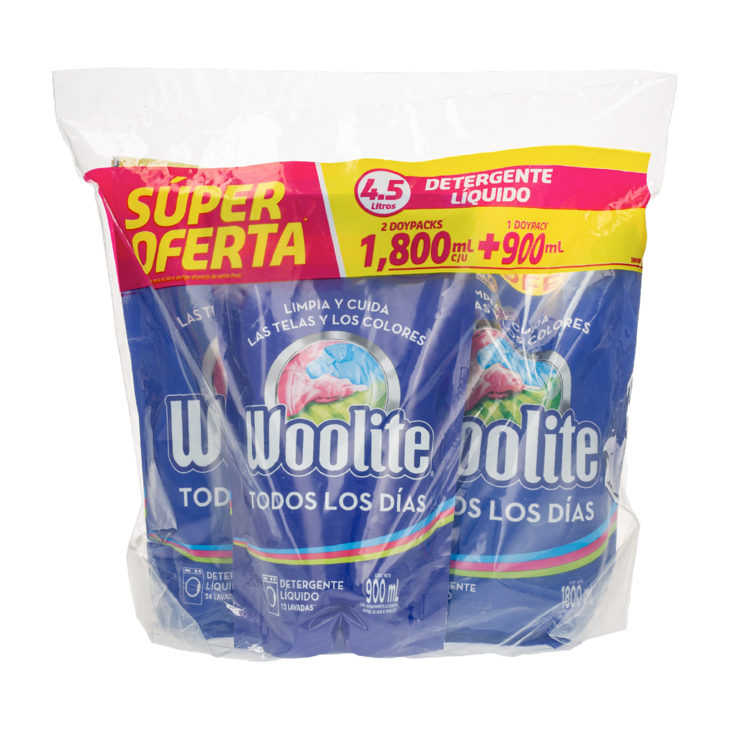 Detergente Líquido Doy Pack Para Todos Los Días WOOLITE 2 X 900 Ml