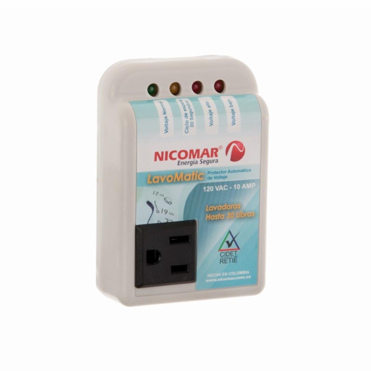 Protector De Voltaje Para Lavadoras NICOMAR 120 Vac