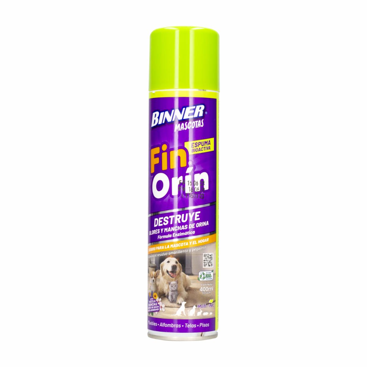 Desinfectante Y Desodorante Elimina Orina De Mascotas En Aerosol BINNER 400ML