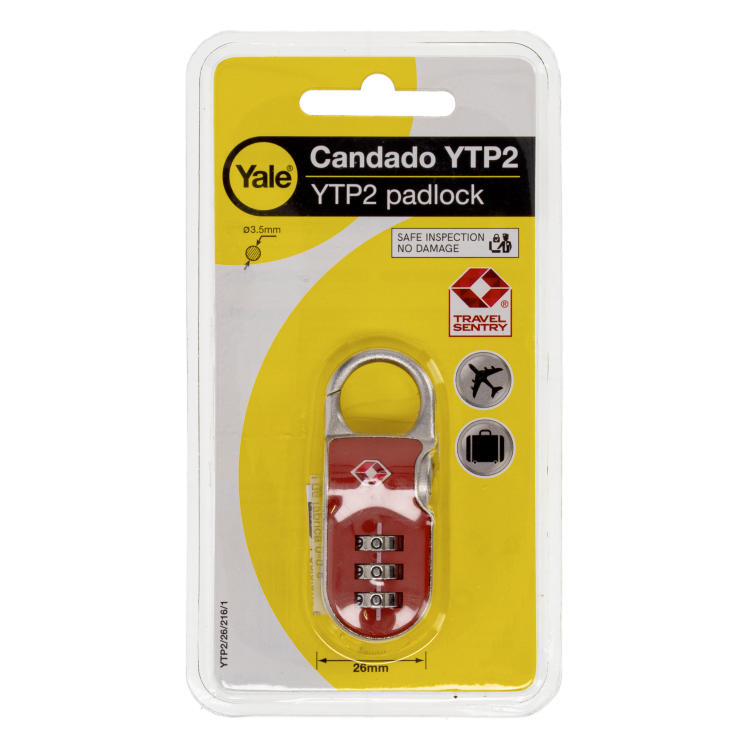 Candado Rojo Tsa Vis YALE Unidad