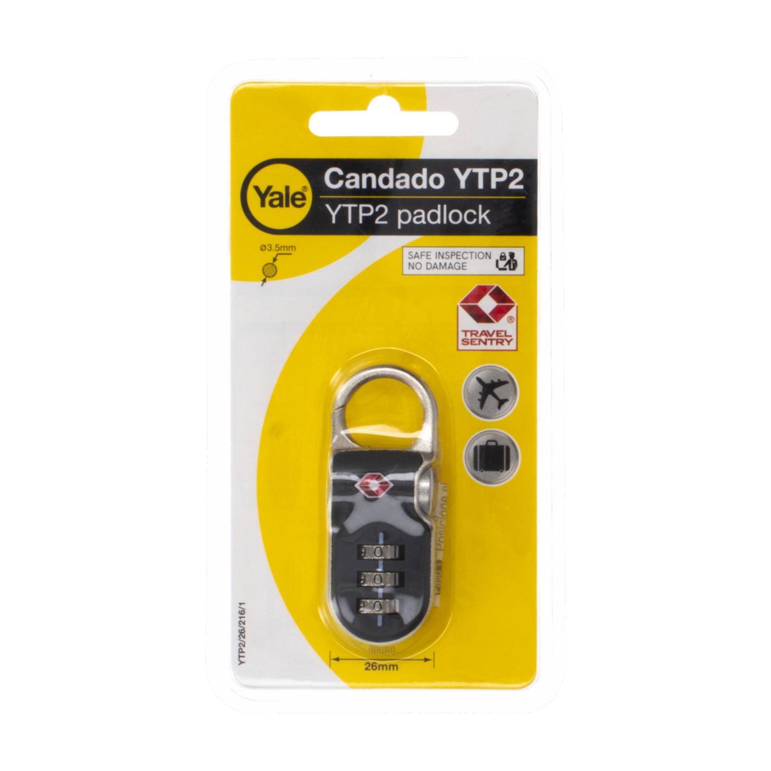 Candado Grey Tsa Vis YALE Unidad