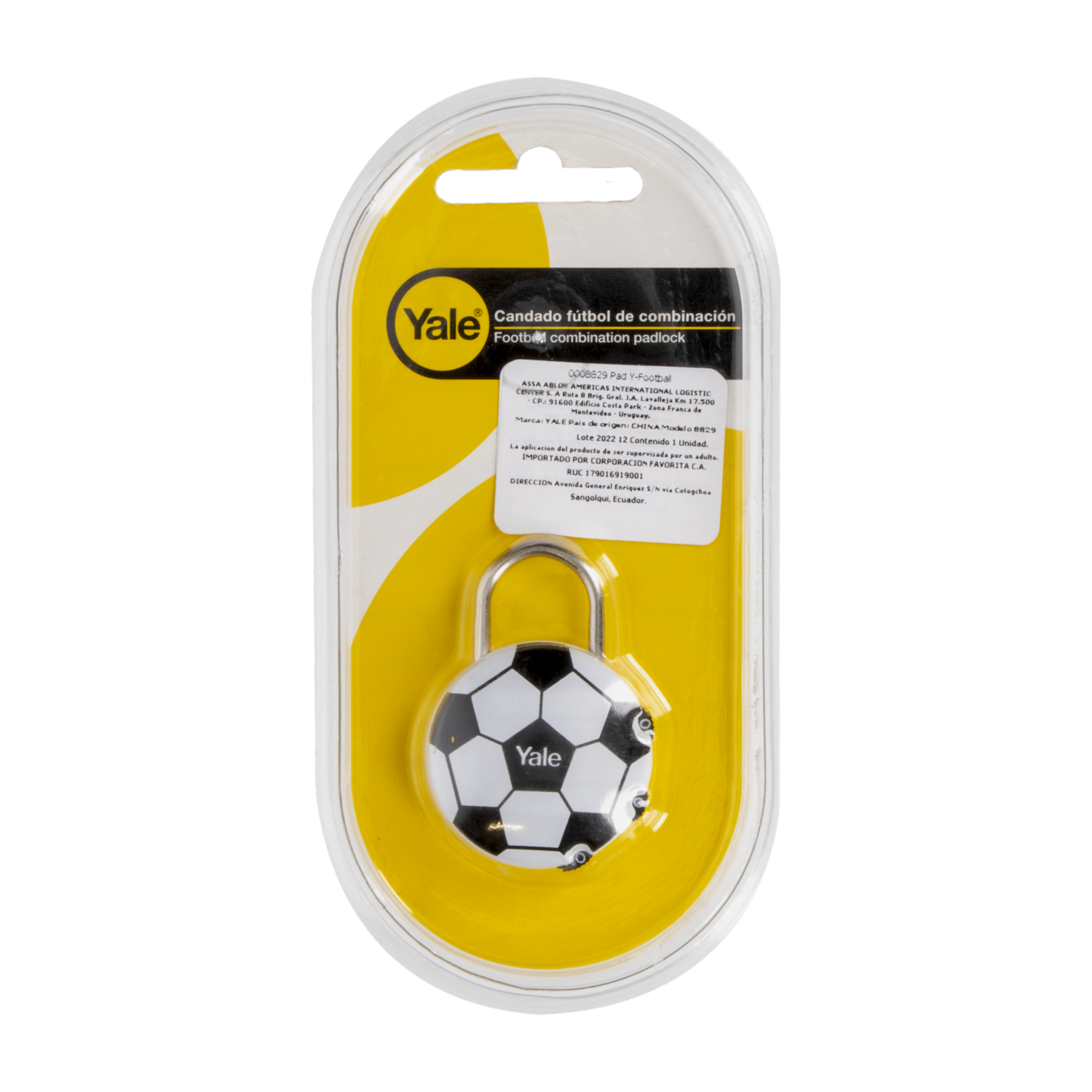 Candado Diseño Futbol YALE Unidad