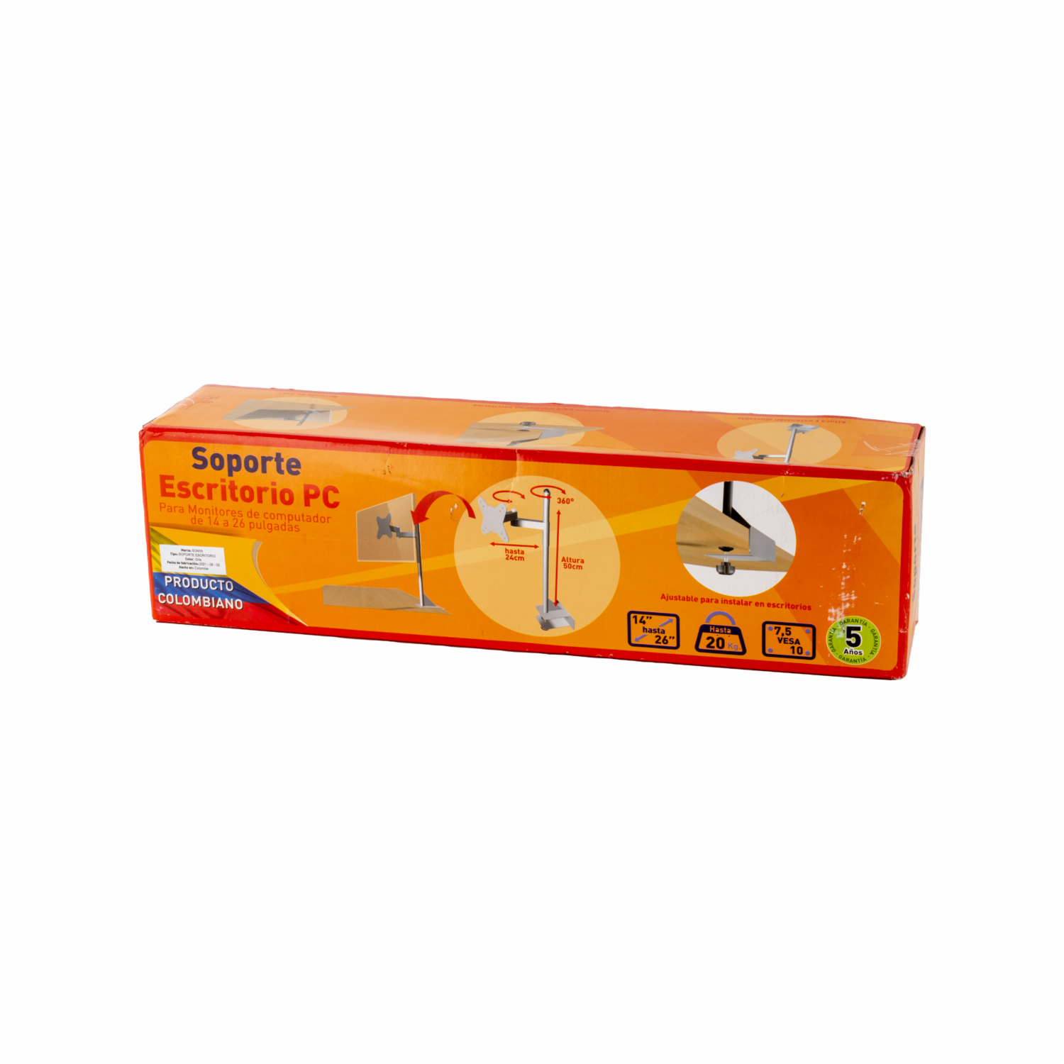 Soporte Escritorio De Brazo Regulable ANDIMALLAS 14 a 26″