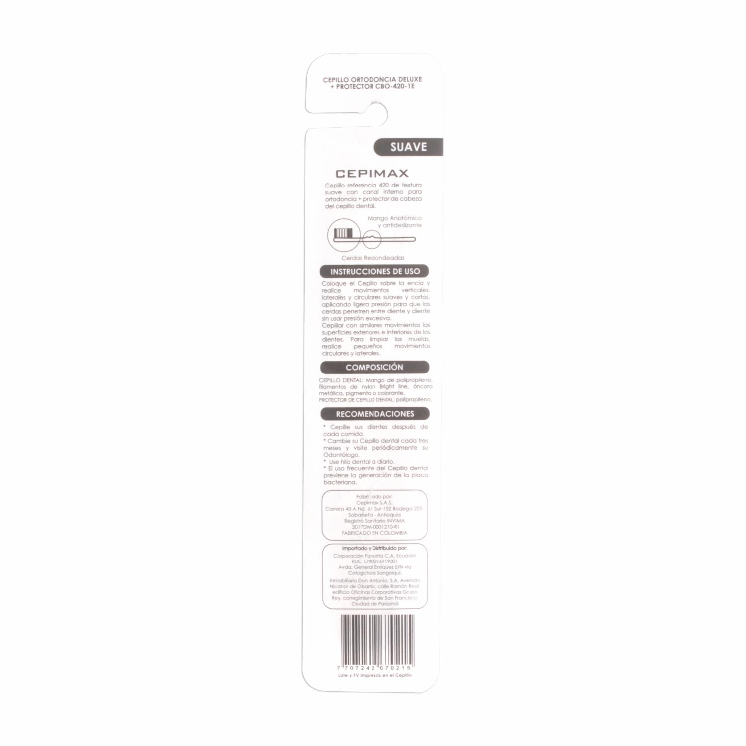 Cepillo De Ortodoncia Con Protector CEPIMAX Deluxe