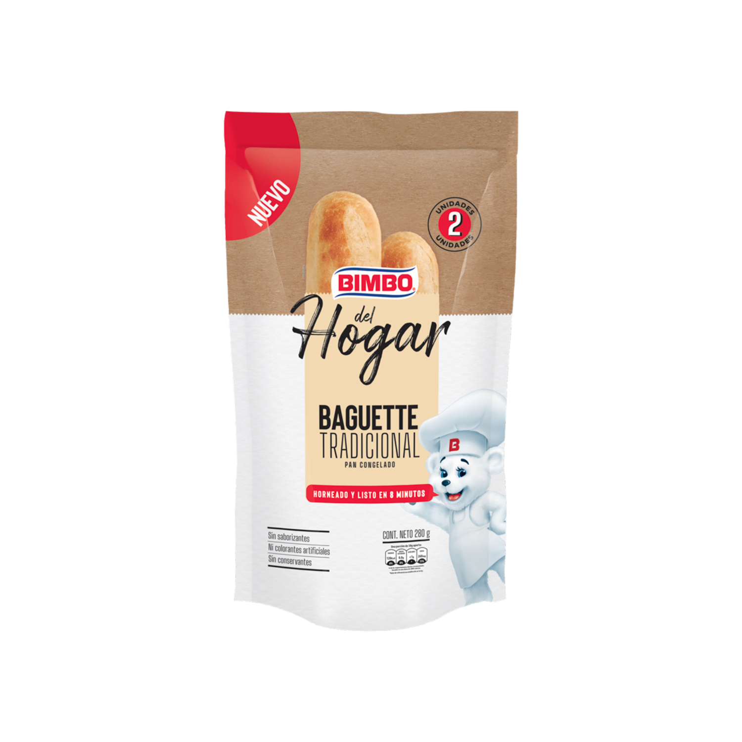 Mini Baguette Tradicional Congelado BIMBO 400 g