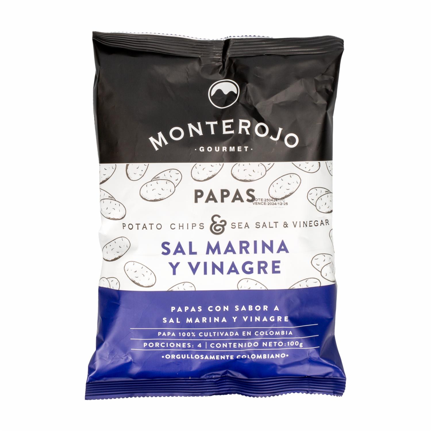 Papas Fritas Con Sal Marina Y Vinagre MONTE ROJO 100 G