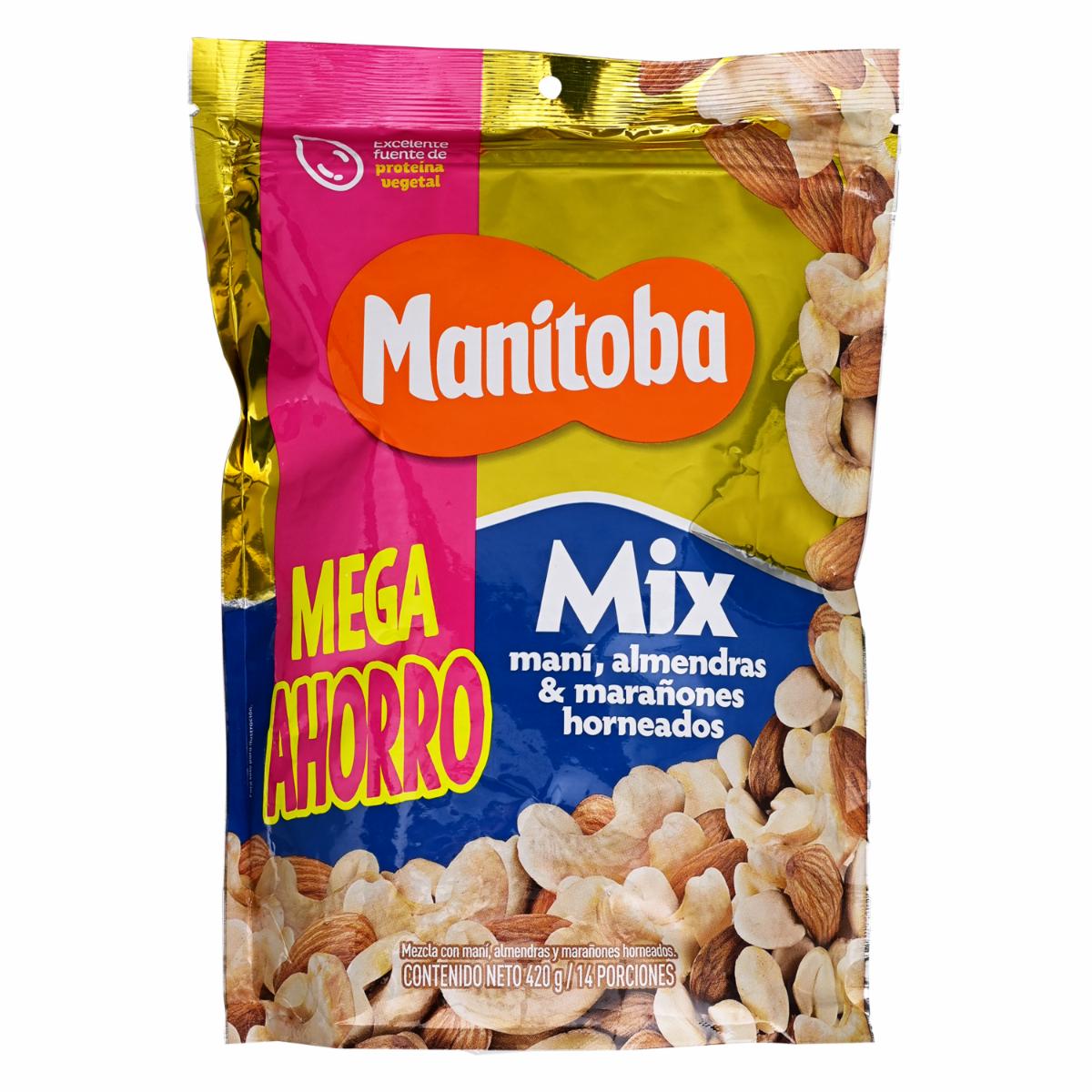 Mix Maní Almendras Y Marañón MANITOBA 420 g