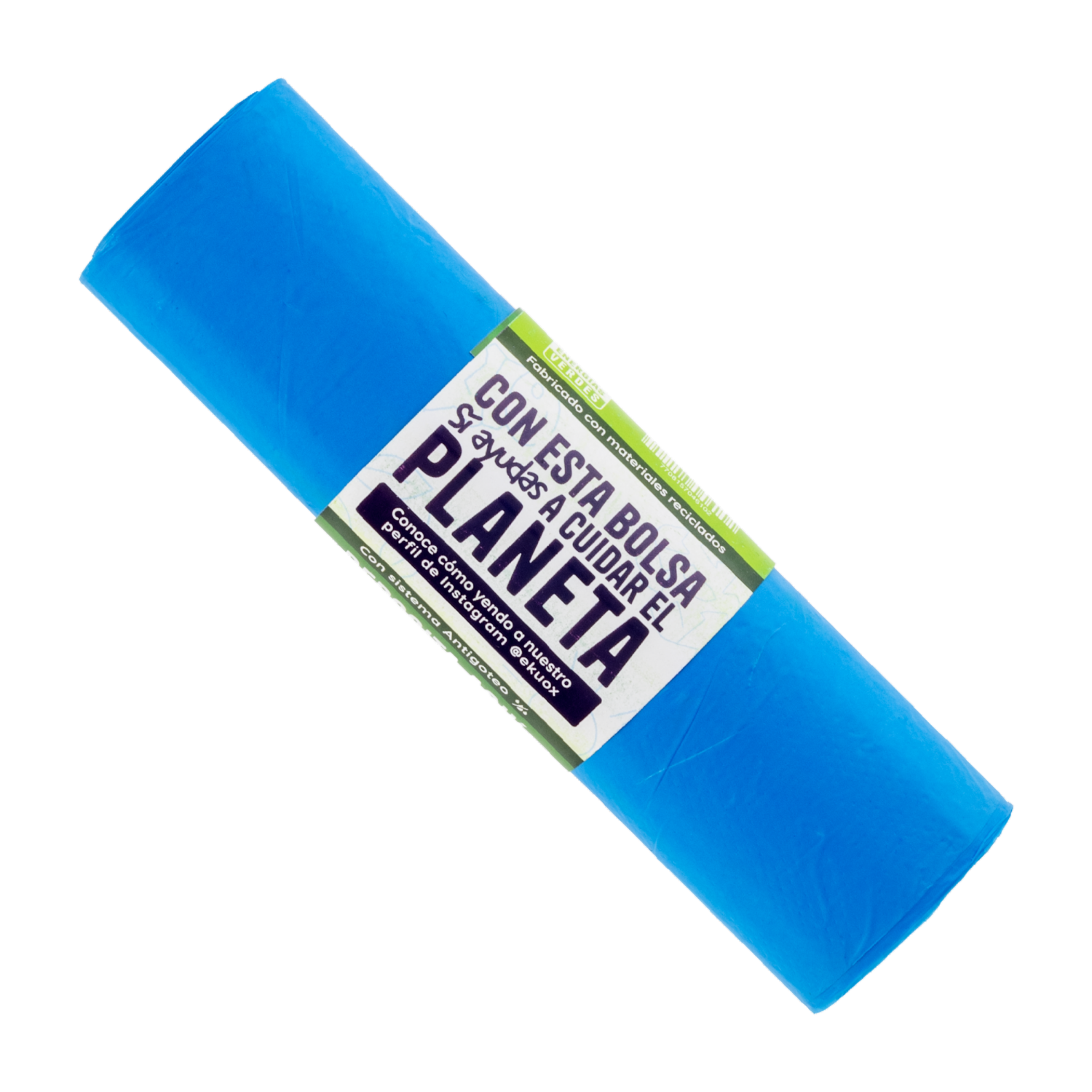 Bolsa De Basura Gigante Mega Resistente Azul X 8 Uds EKUOX 81 X 102 Cm