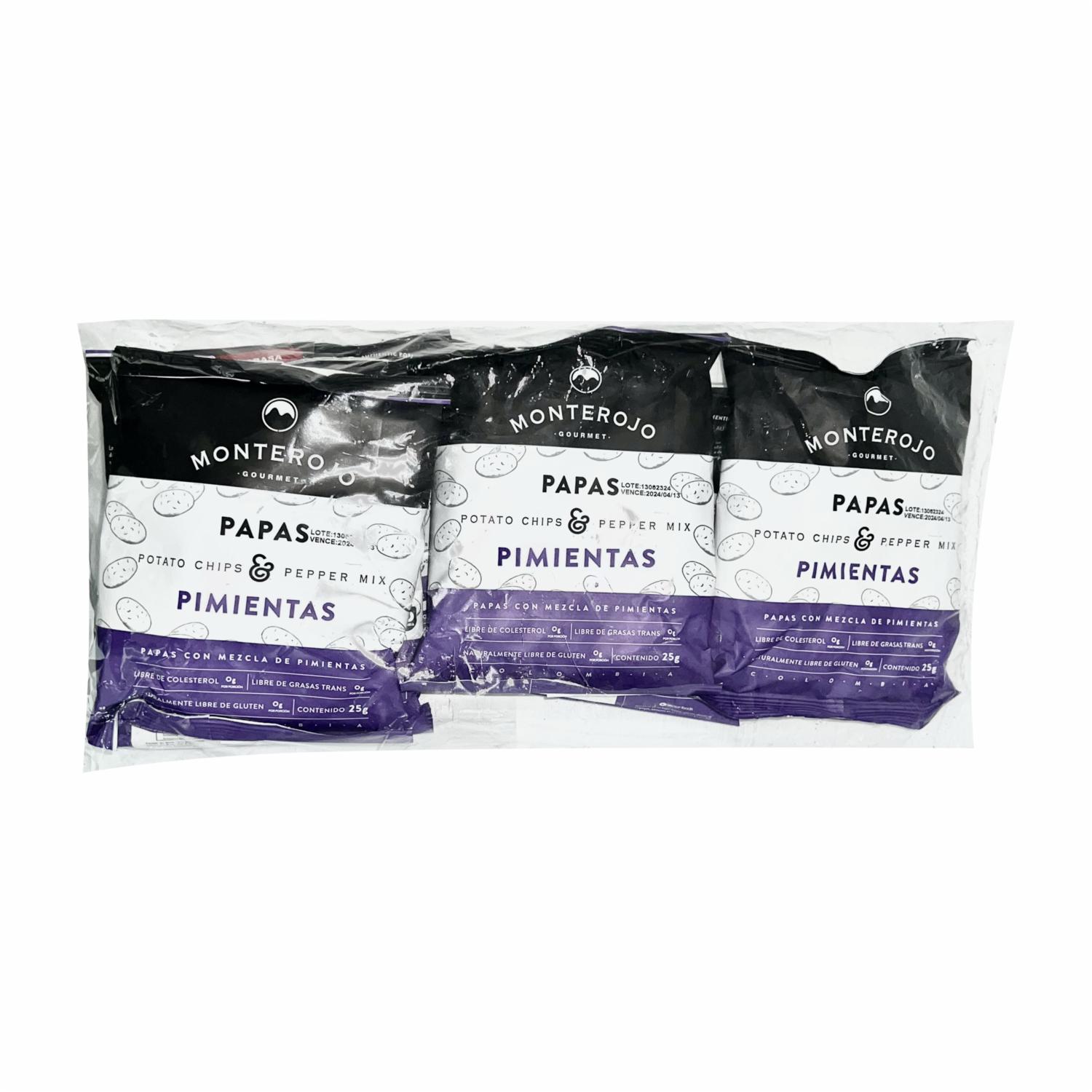 Papas Fritas Mezcla De Pimientas MONTE ROJO 150 g