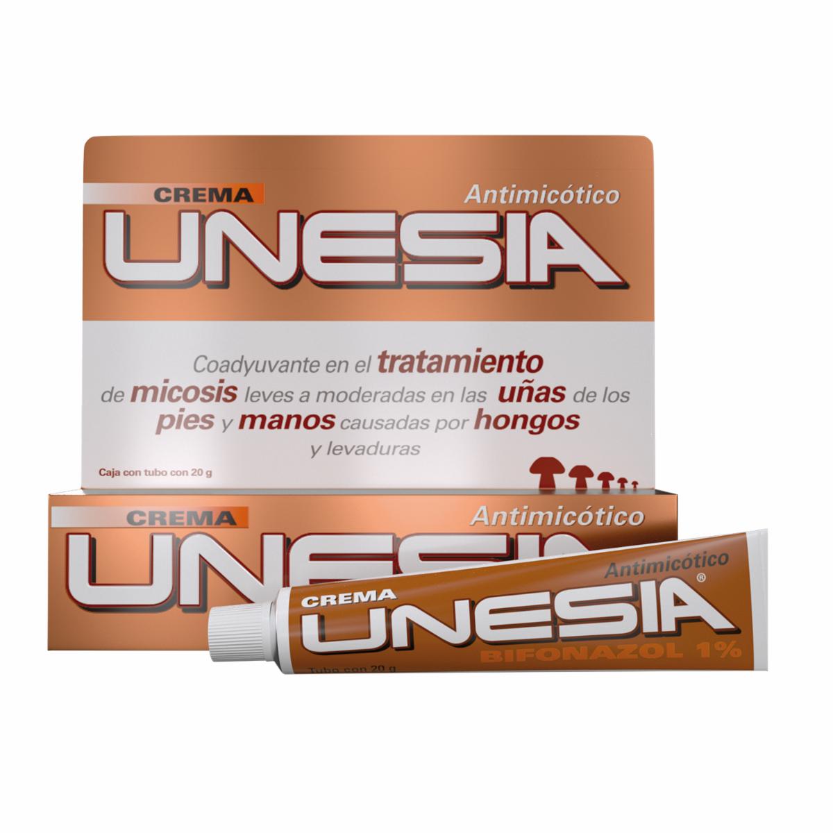 Crema Antimicótica Fungicida Para Uñas UNESIA 20 G