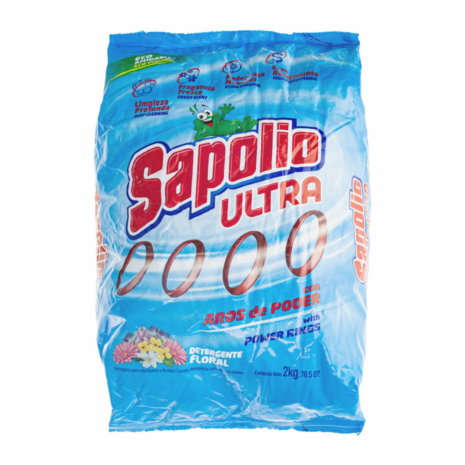 Detergente En Polvo Ultra Floral SAPOLIO 2000 G