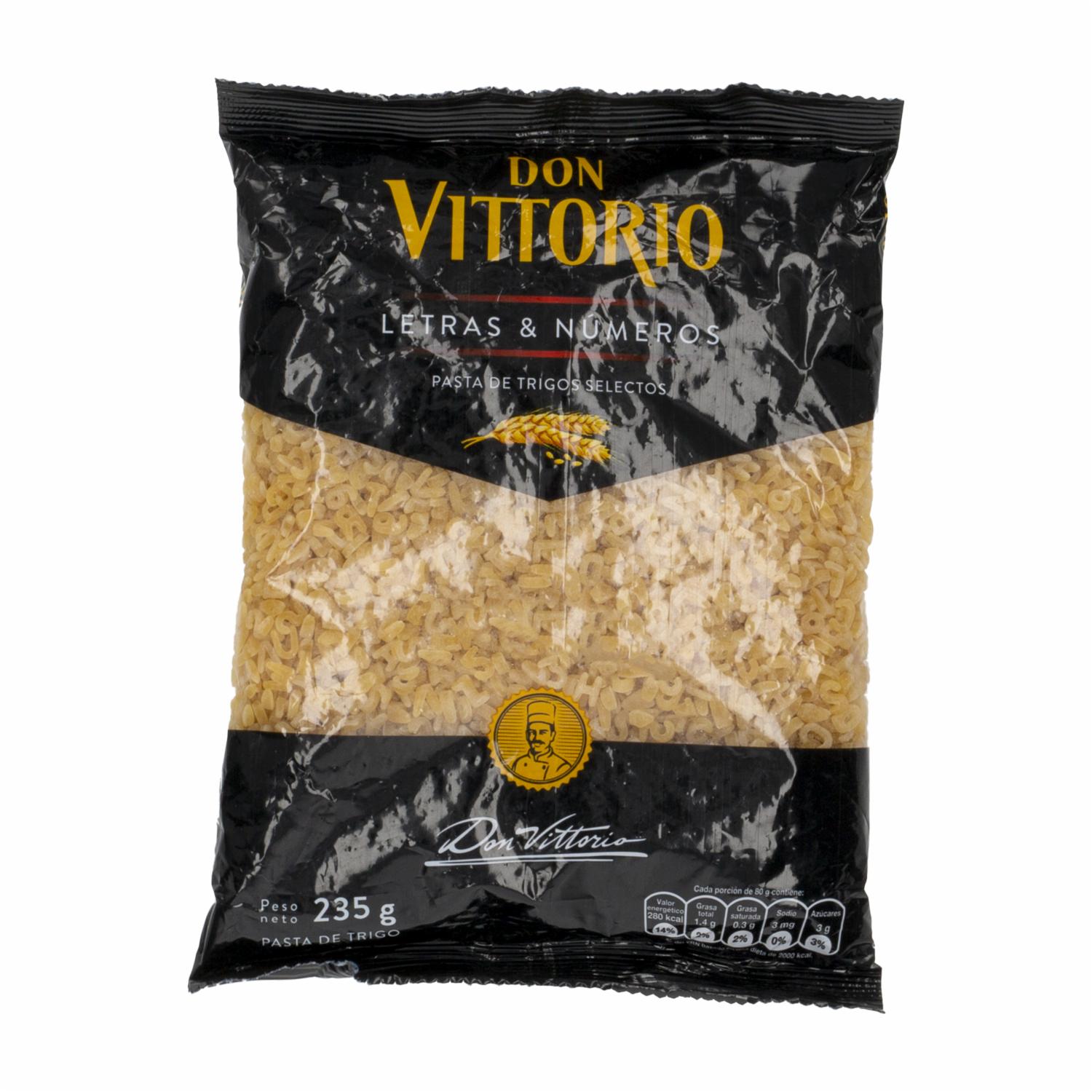 Fideo Letras Y Número DON VITTORIO 235 G