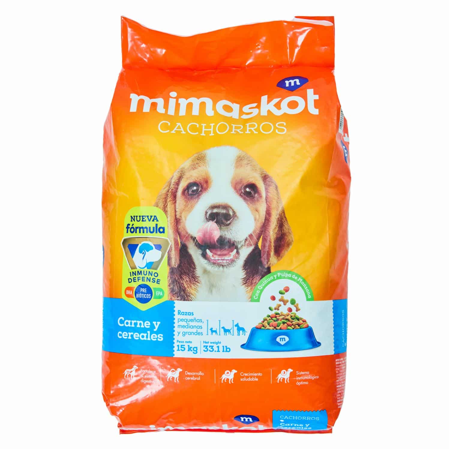 Alimento Para Perros Carne, Cereales Y Leche MIMASKOT 15 Kg