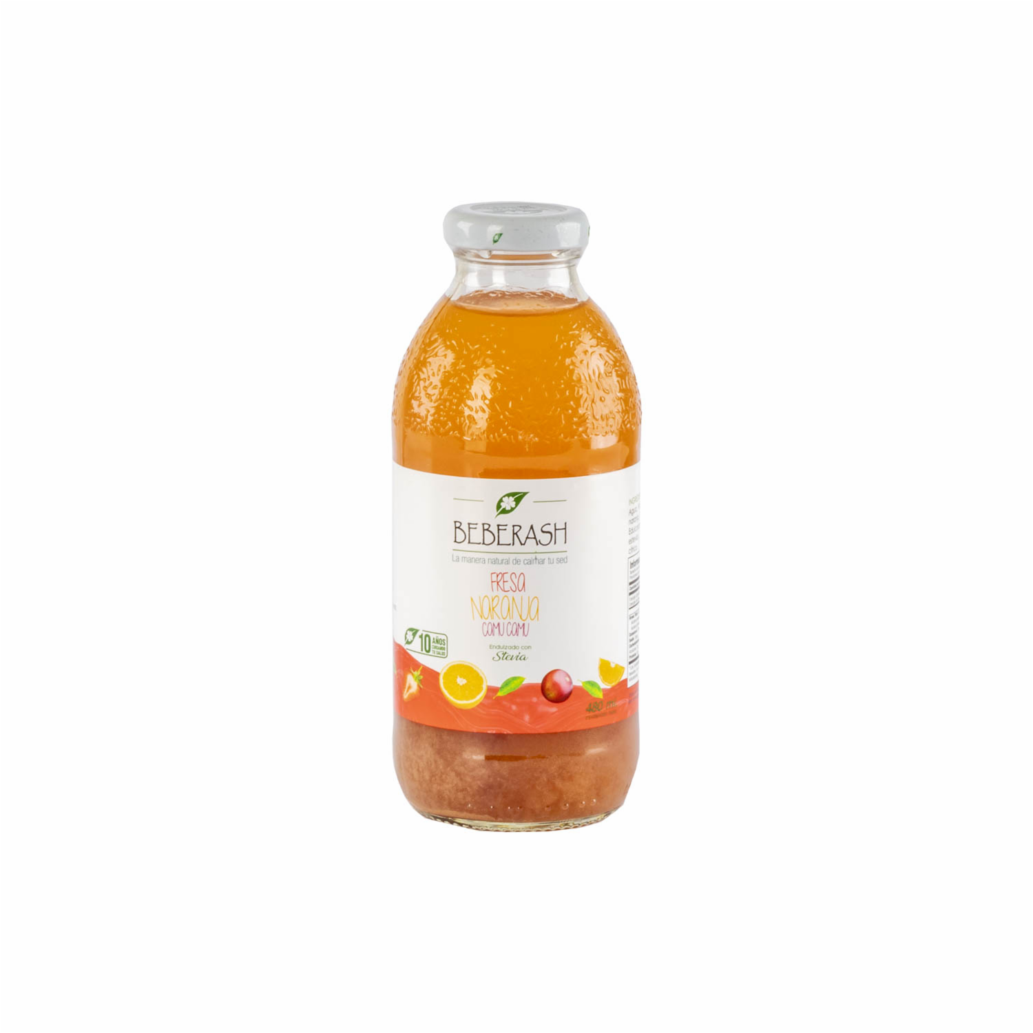 Bebida De Fresa Naranja Y Camu Diet BEBERASH 480 Ml